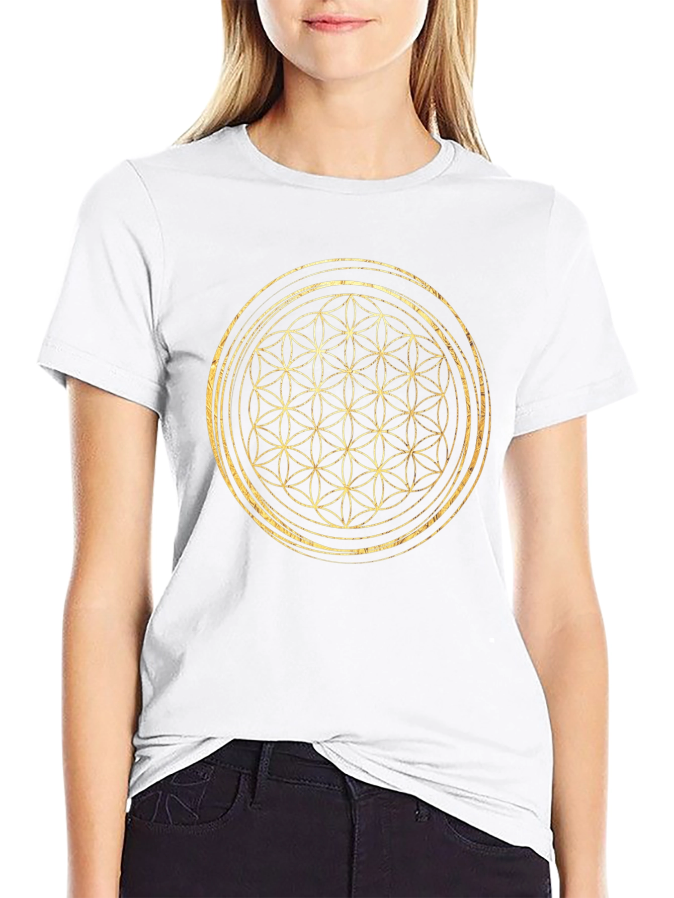 Camiseta Hombre Flor de la Vida Estampada