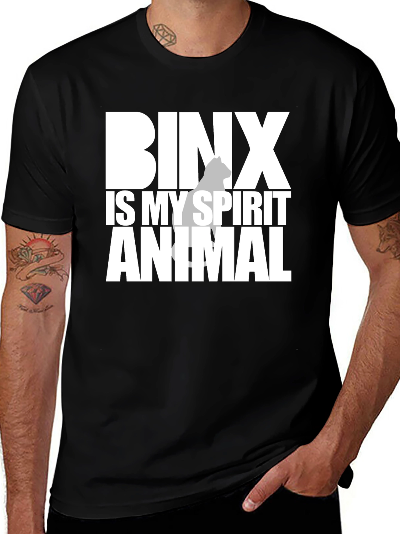 Camiseta Negra Binx is my Spirit Animal