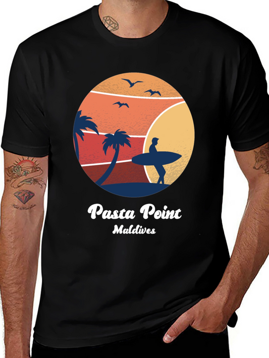 Camiseta Negra Pasta Point Maldives