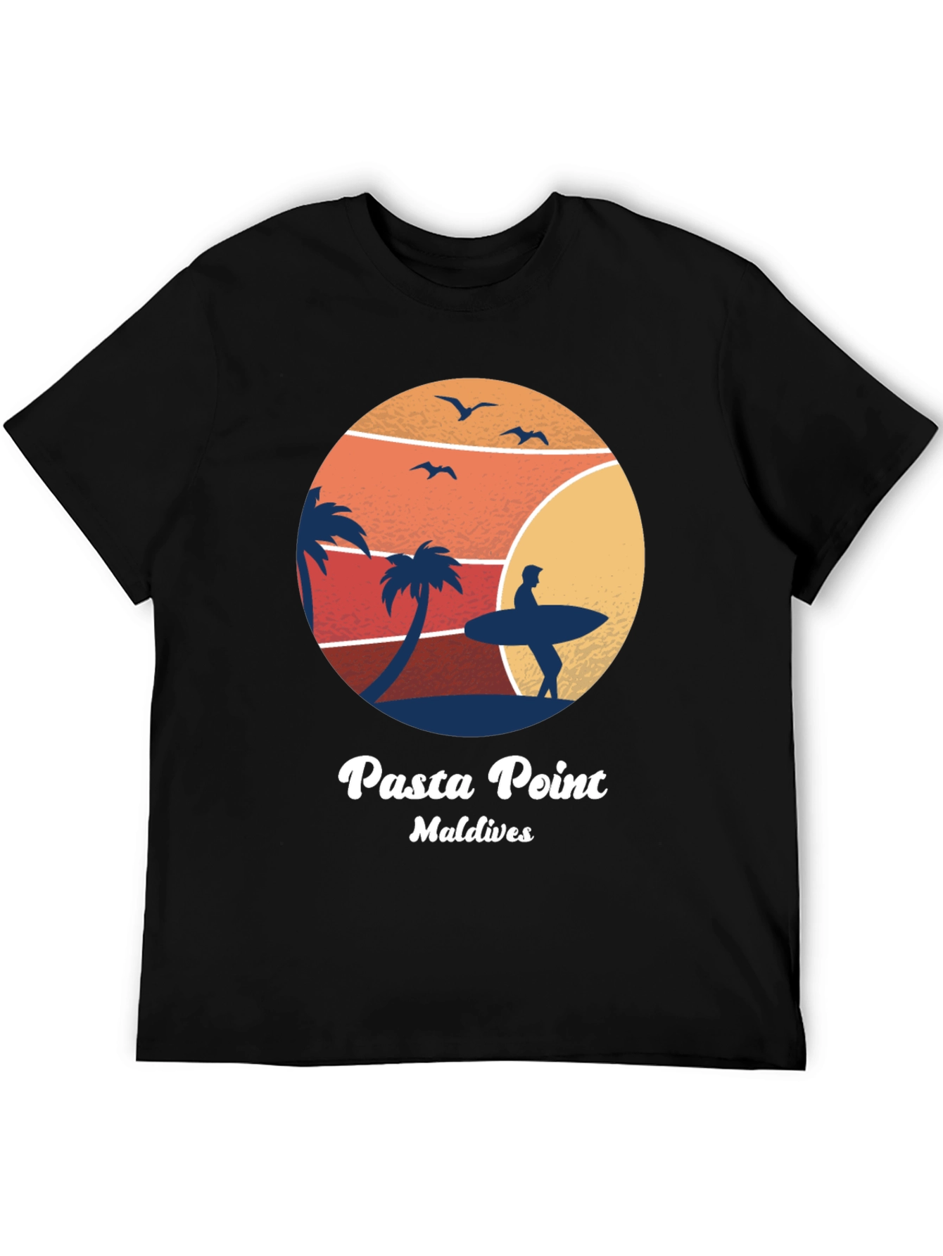 Camiseta Negra Pasta Point Maldives