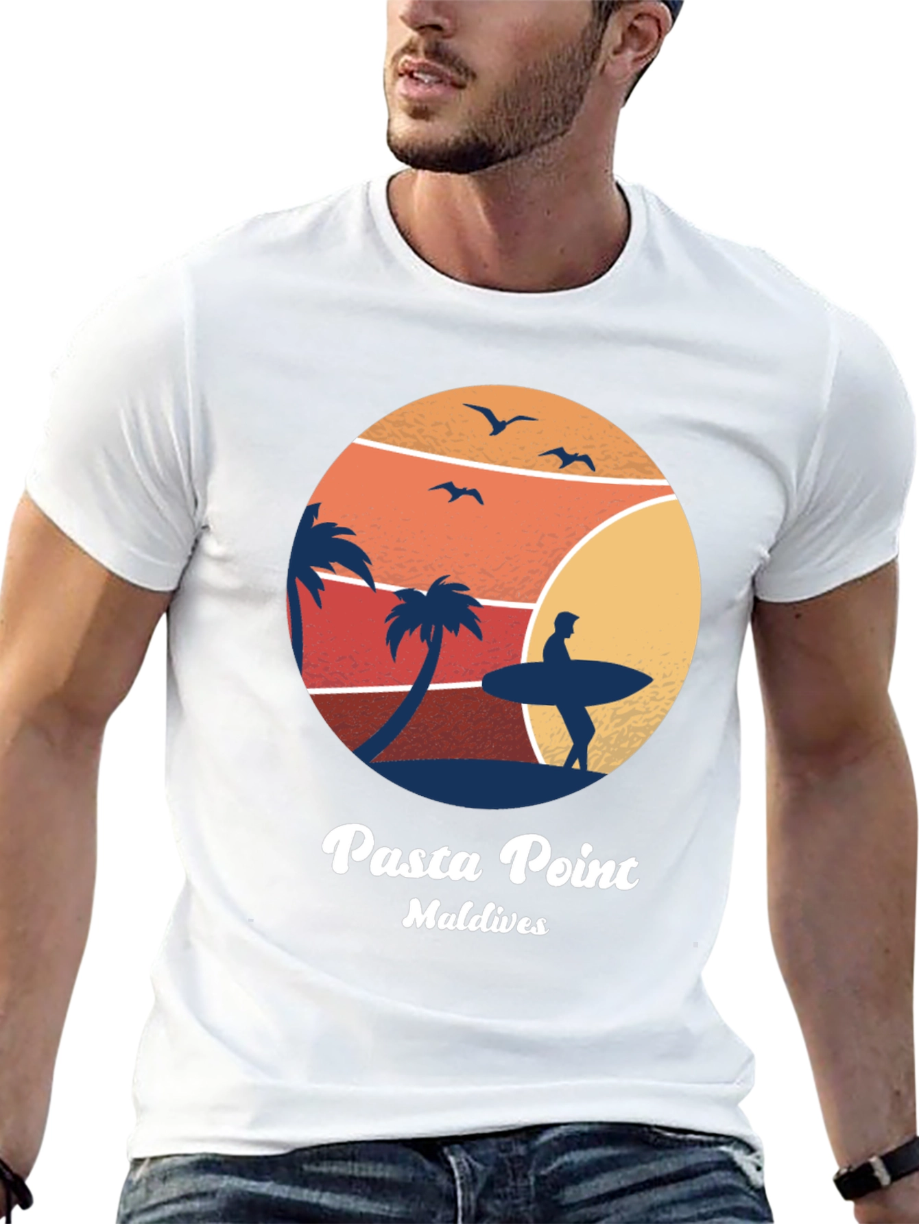 Camiseta Negra Pasta Point Maldives