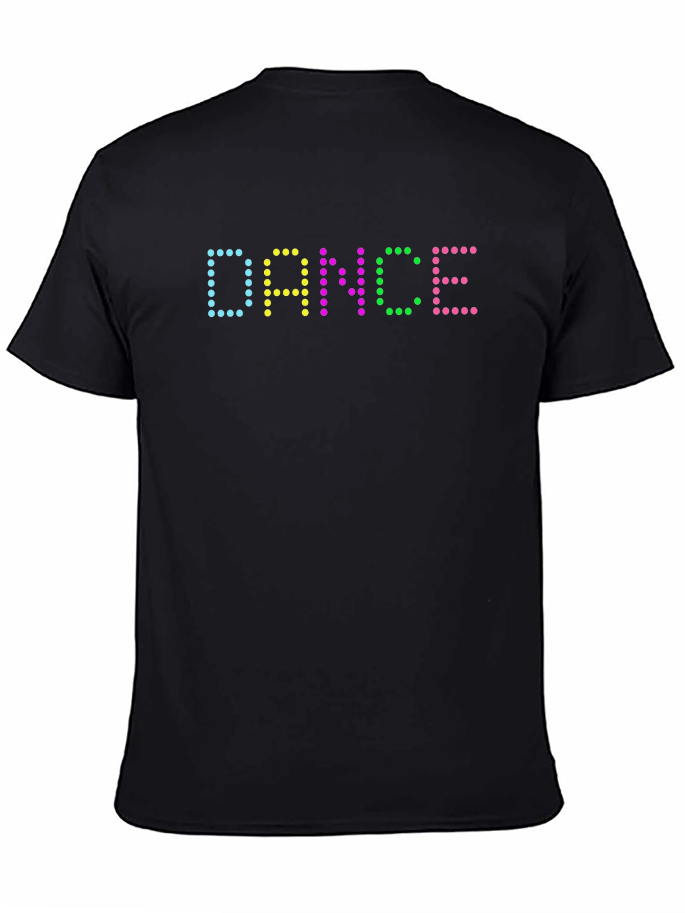 Camiseta Negra Hombre Diseño DANCE Luminoso
