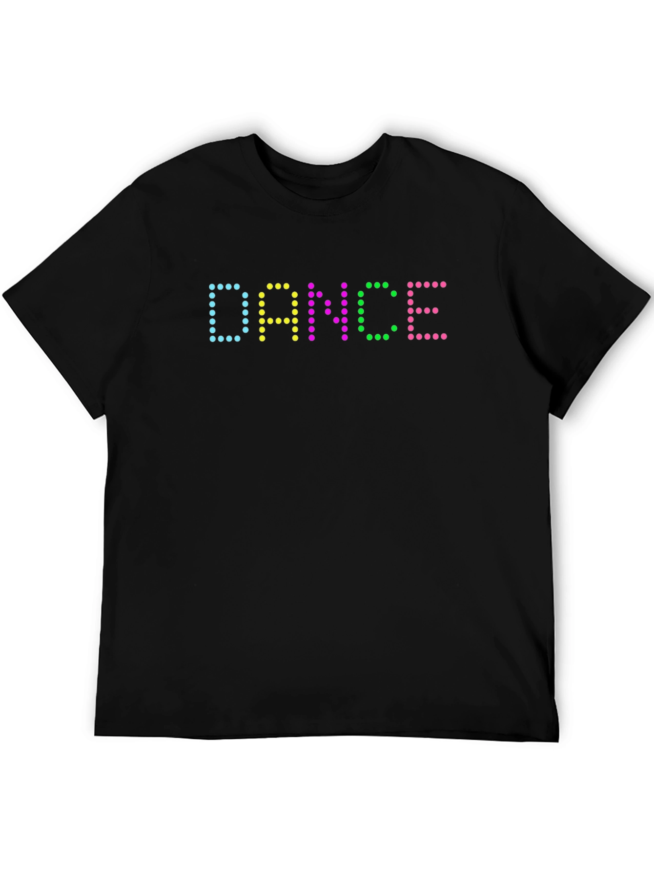 Camiseta Negra Hombre Diseño DANCE Luminoso