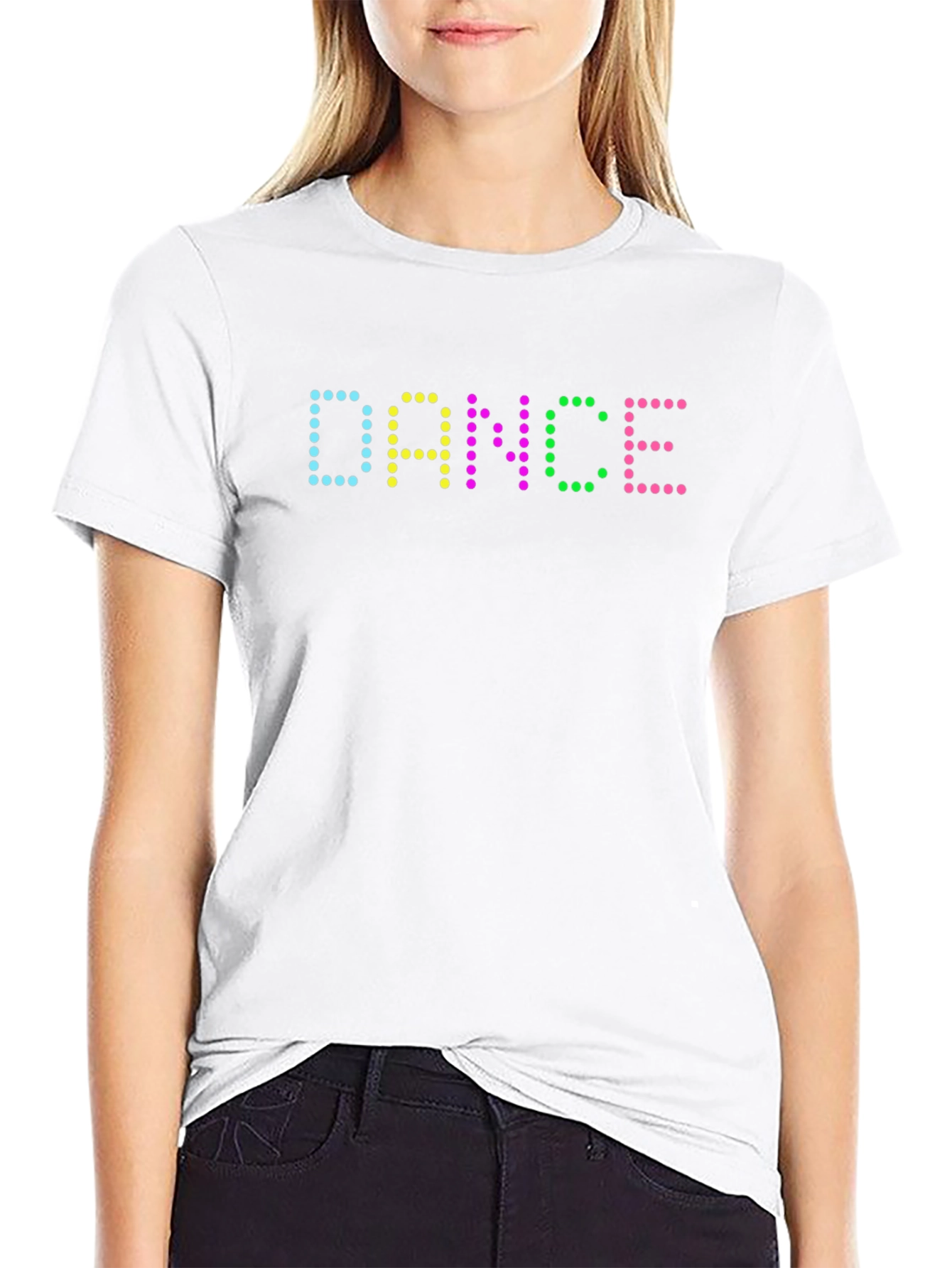 Camiseta Negra Hombre Diseño DANCE Luminoso