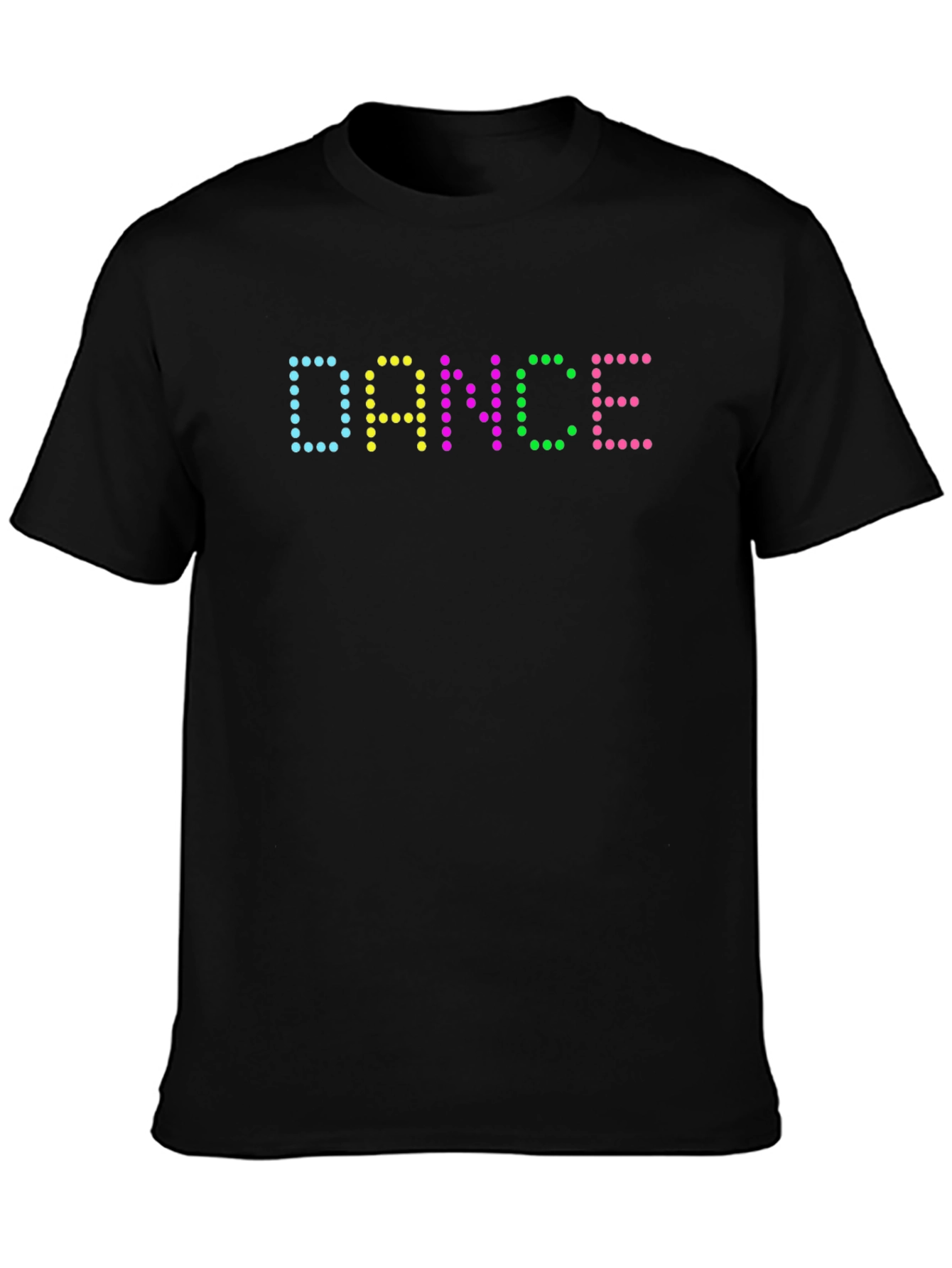 Camiseta Negra Hombre Diseño DANCE Luminoso