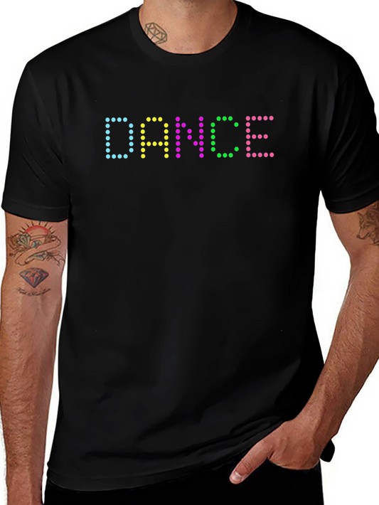 Camiseta Negra Hombre Diseño DANCE Luminoso