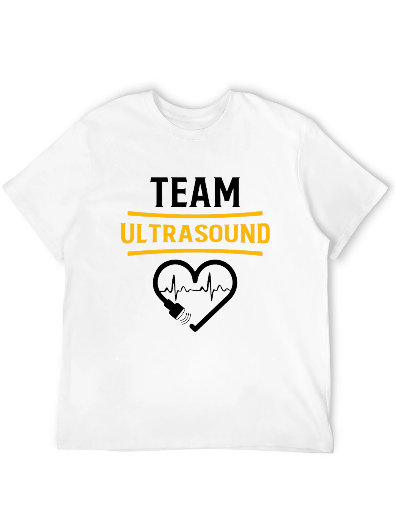 Camiseta Negra Team Ultrasound Corazón