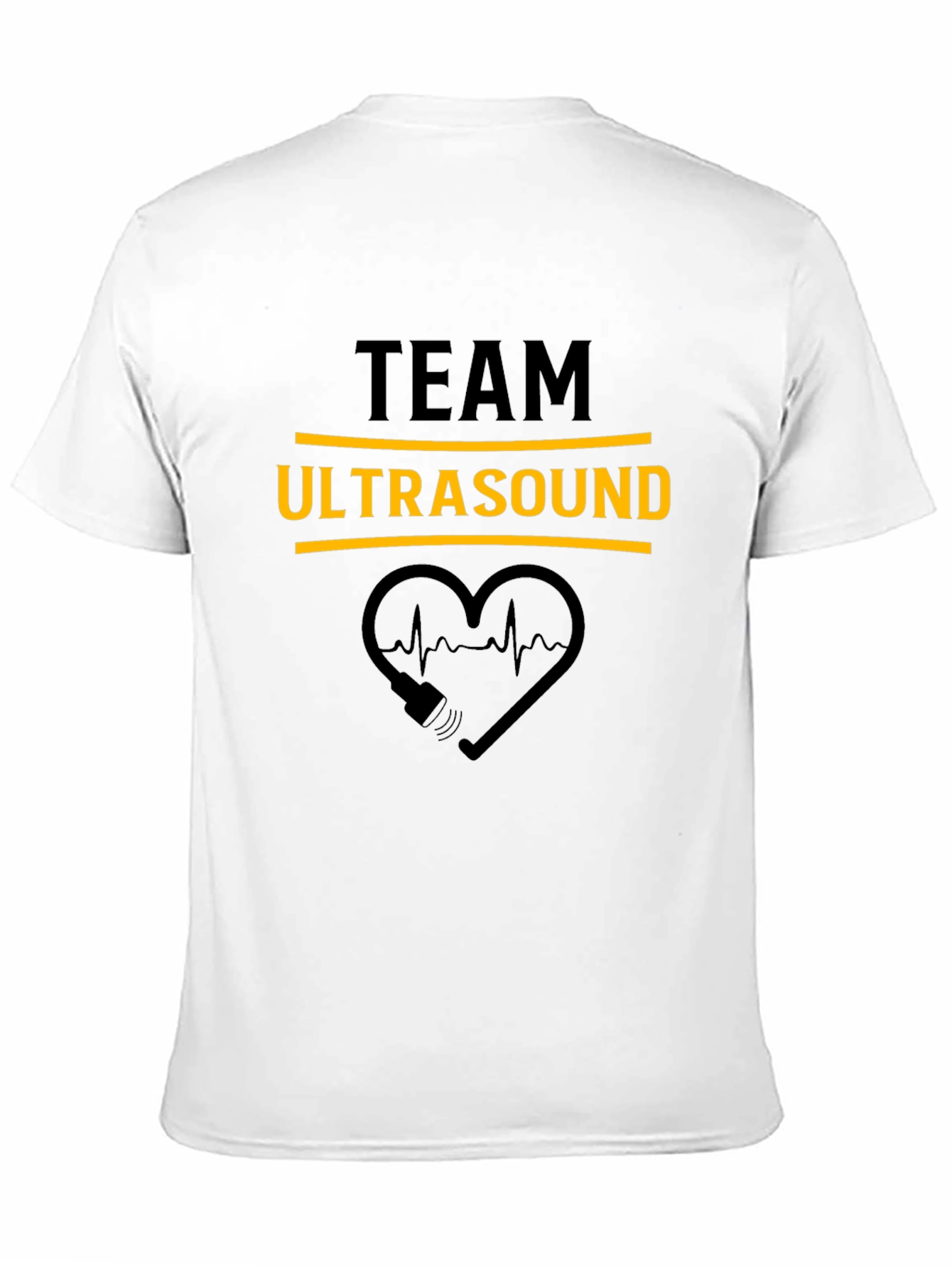 Camiseta Negra Team Ultrasound Corazón