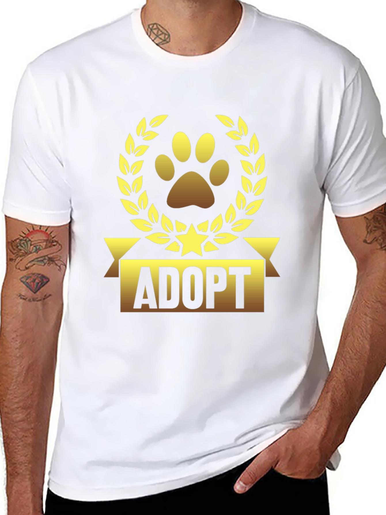Camiseta Negra Adoptar Mascota