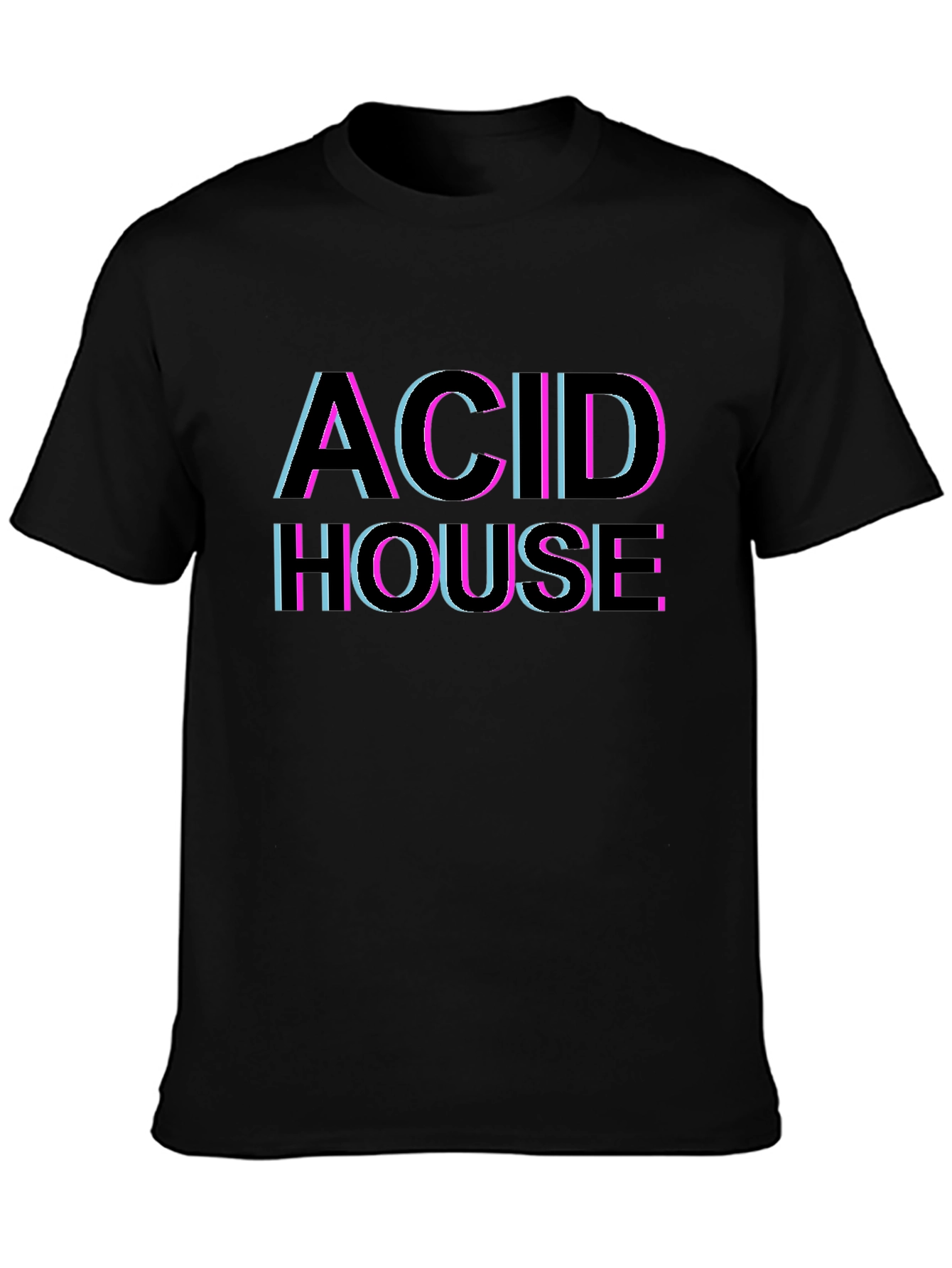 Camiseta Negra Estilo Acid House