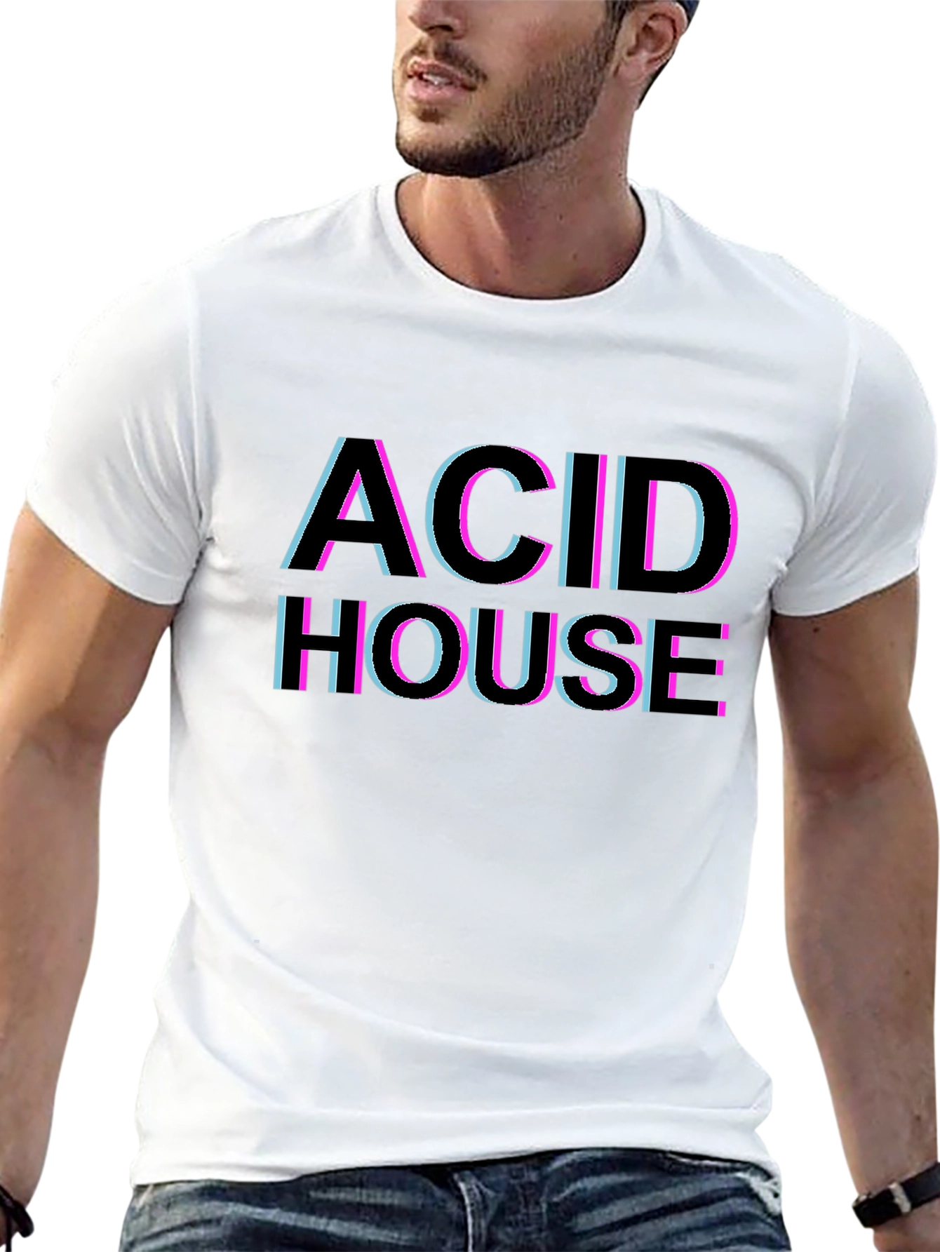Camiseta Negra Estilo Acid House