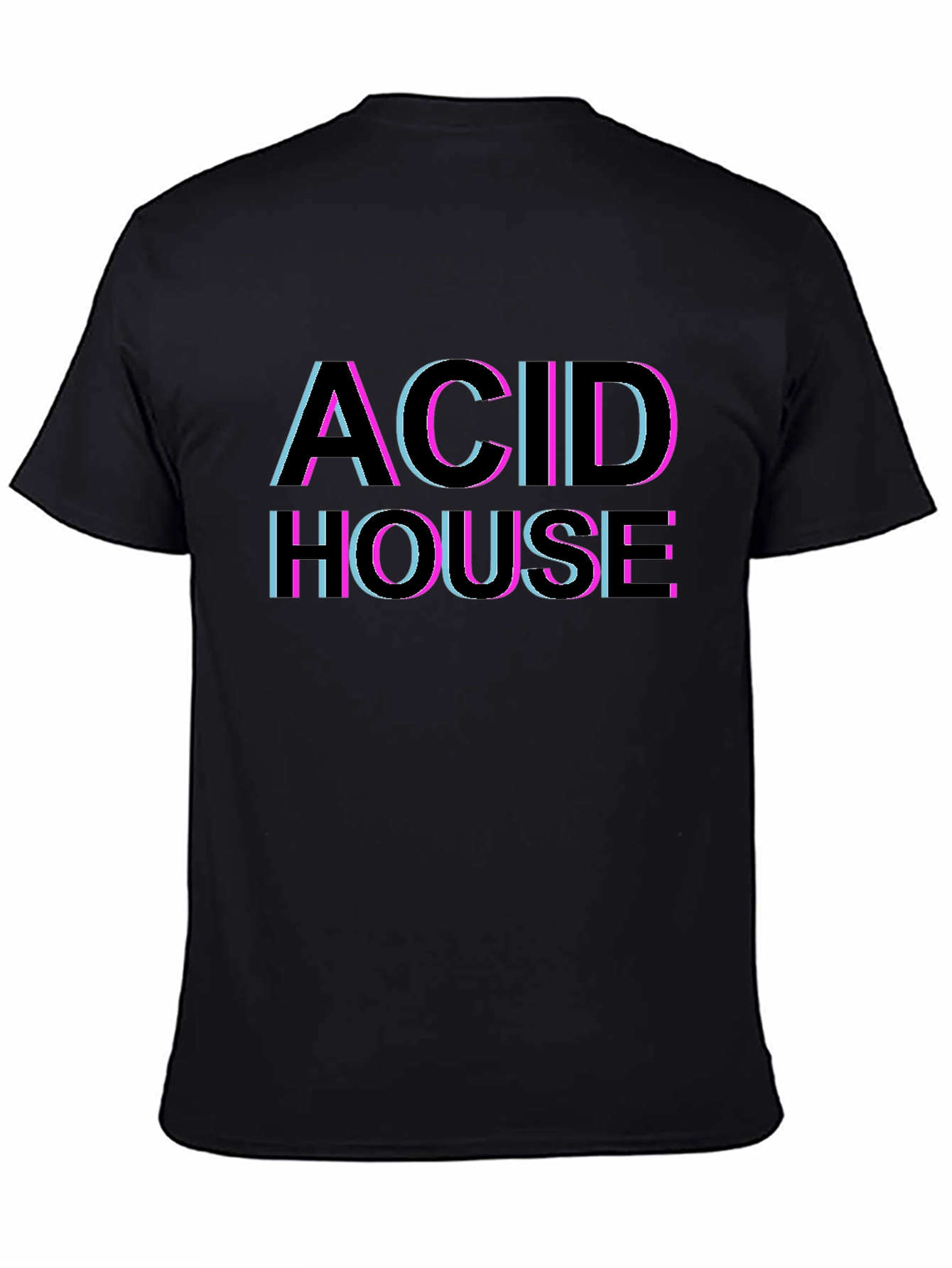 Camiseta Negra Estilo Acid House