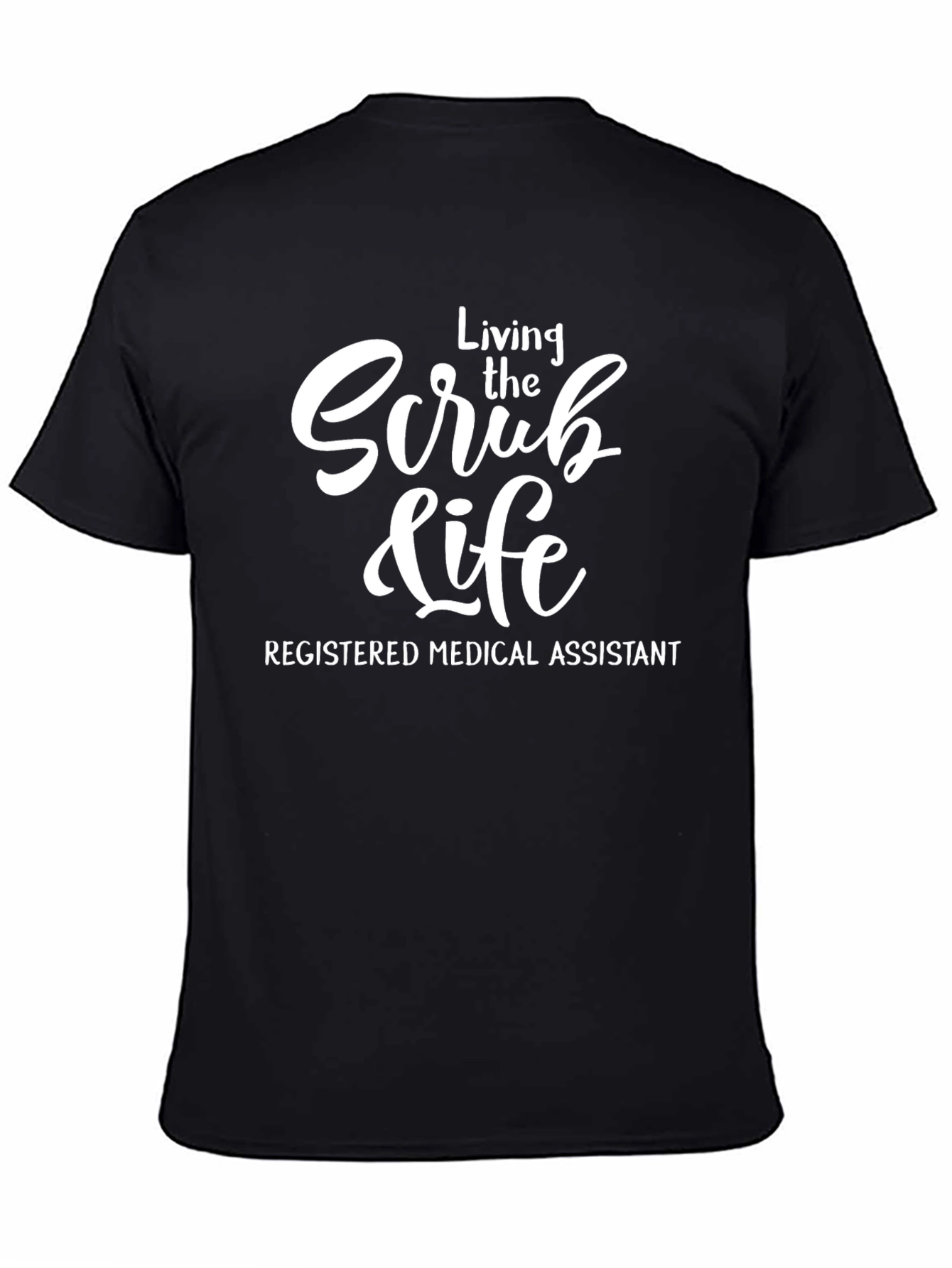 Camiseta Negra: Scrub Life Asistente Médico Registrado