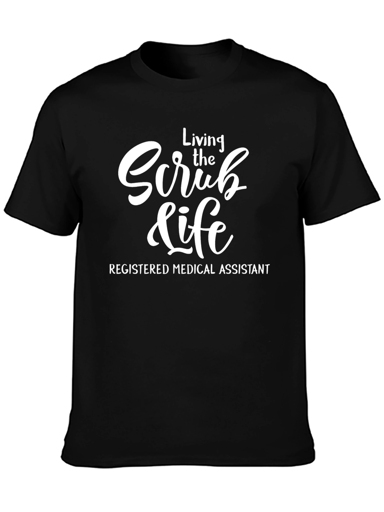Camiseta Negra: Scrub Life Asistente Médico Registrado