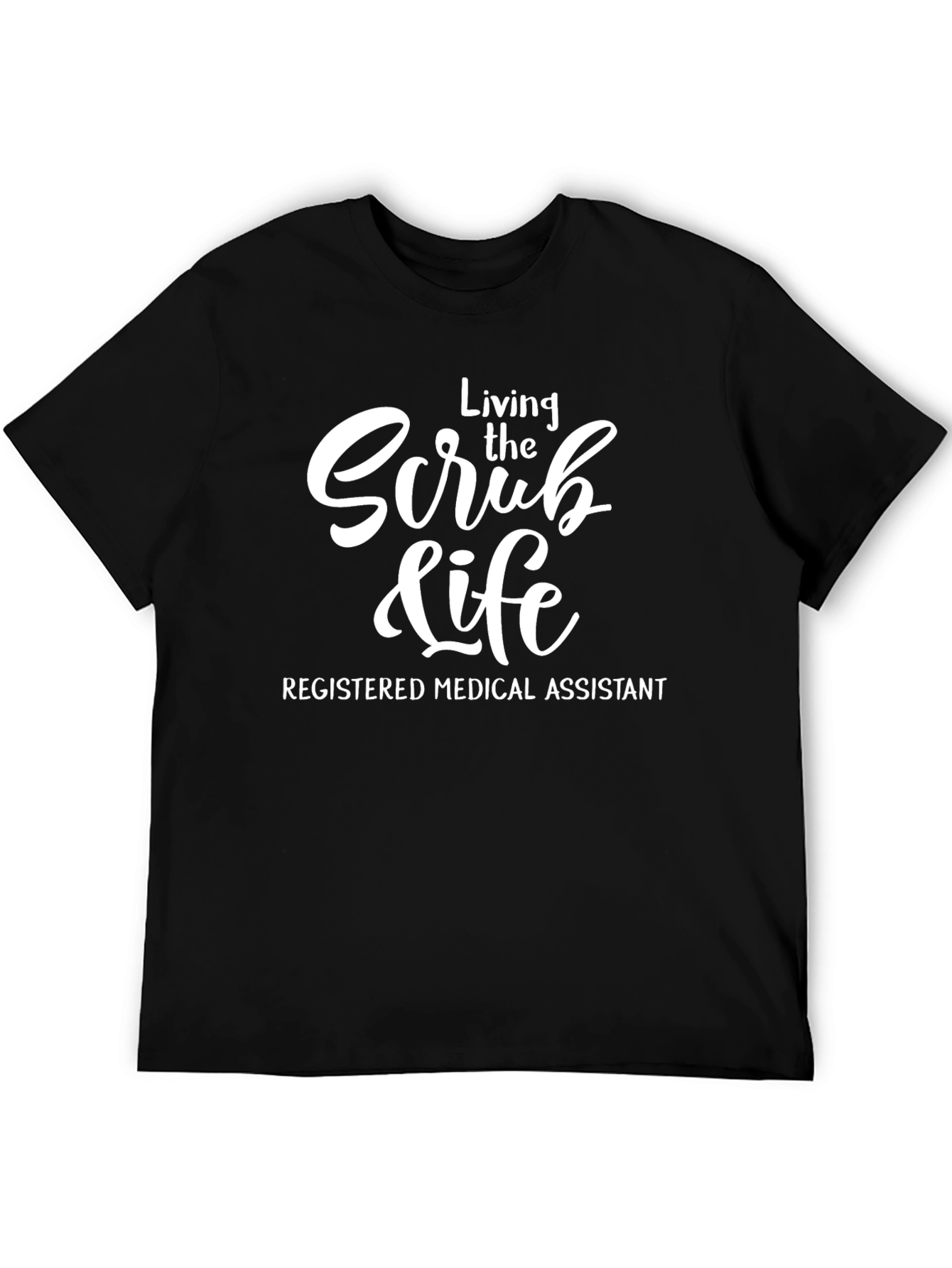 Camiseta Negra: Scrub Life Asistente Médico Registrado