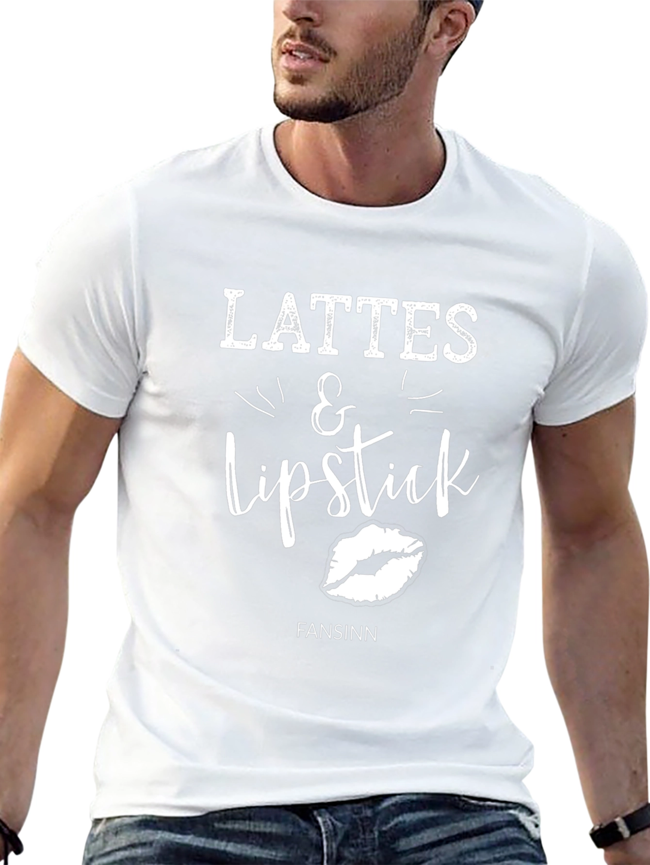 Camiseta Negra Lattes & Lipstick