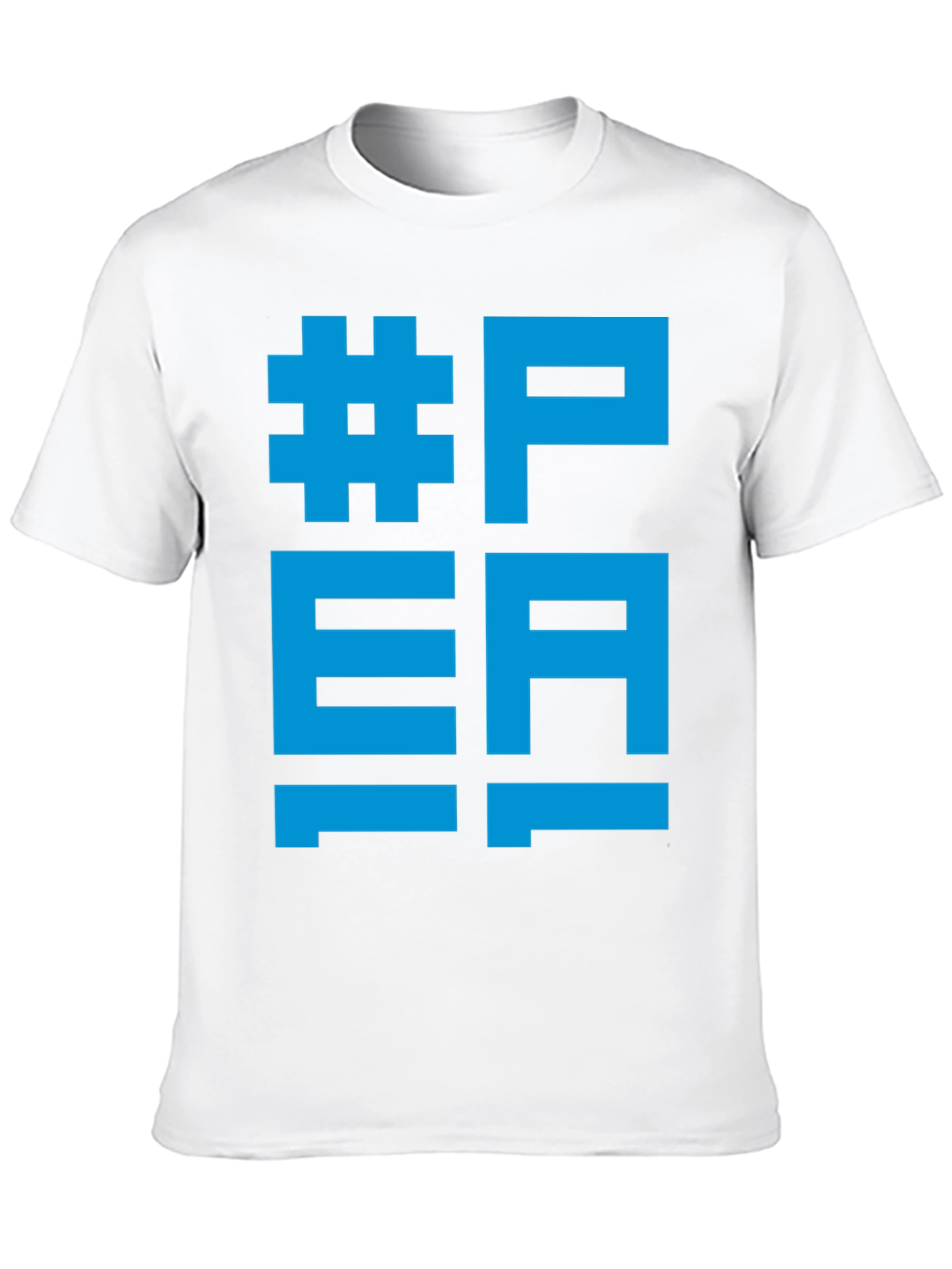 Camiseta Negra #PEA Diseño Gráfico Azul