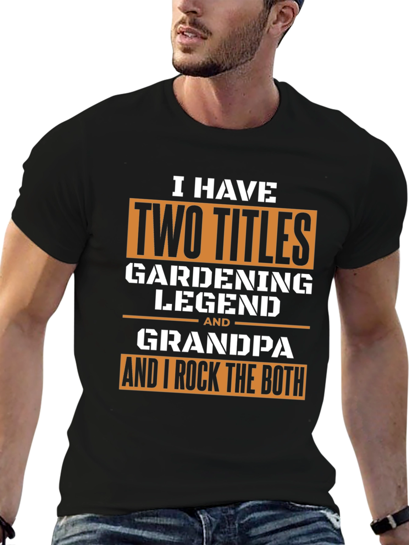 Camiseta Hombre Dos Títulos: Jardinería y Abuelo