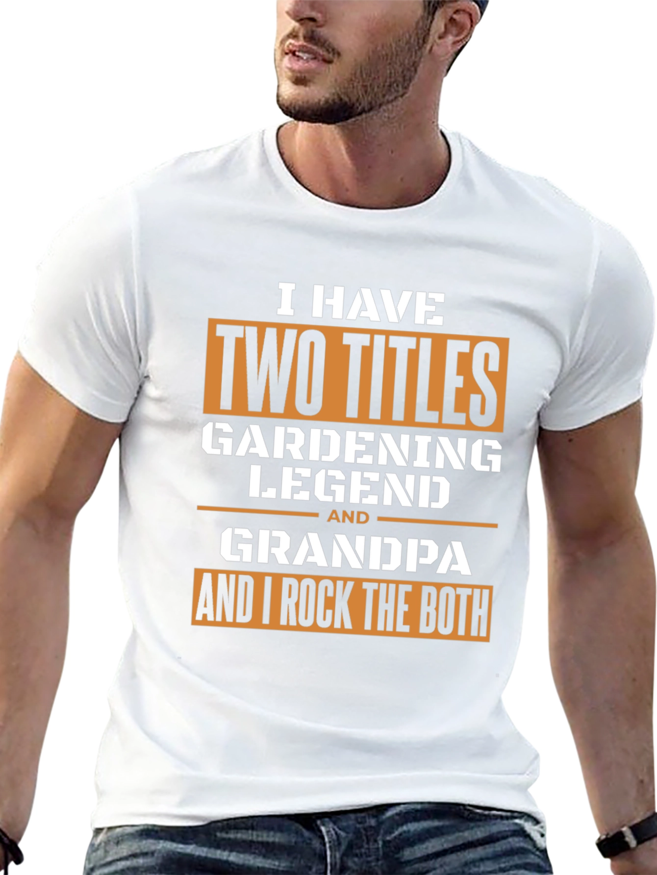 Camiseta Hombre Dos Títulos: Jardinería y Abuelo