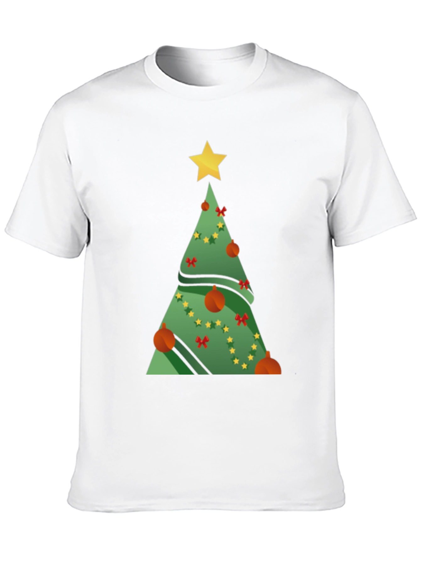 Camiseta Negra Árbol de Navidad Festivo
