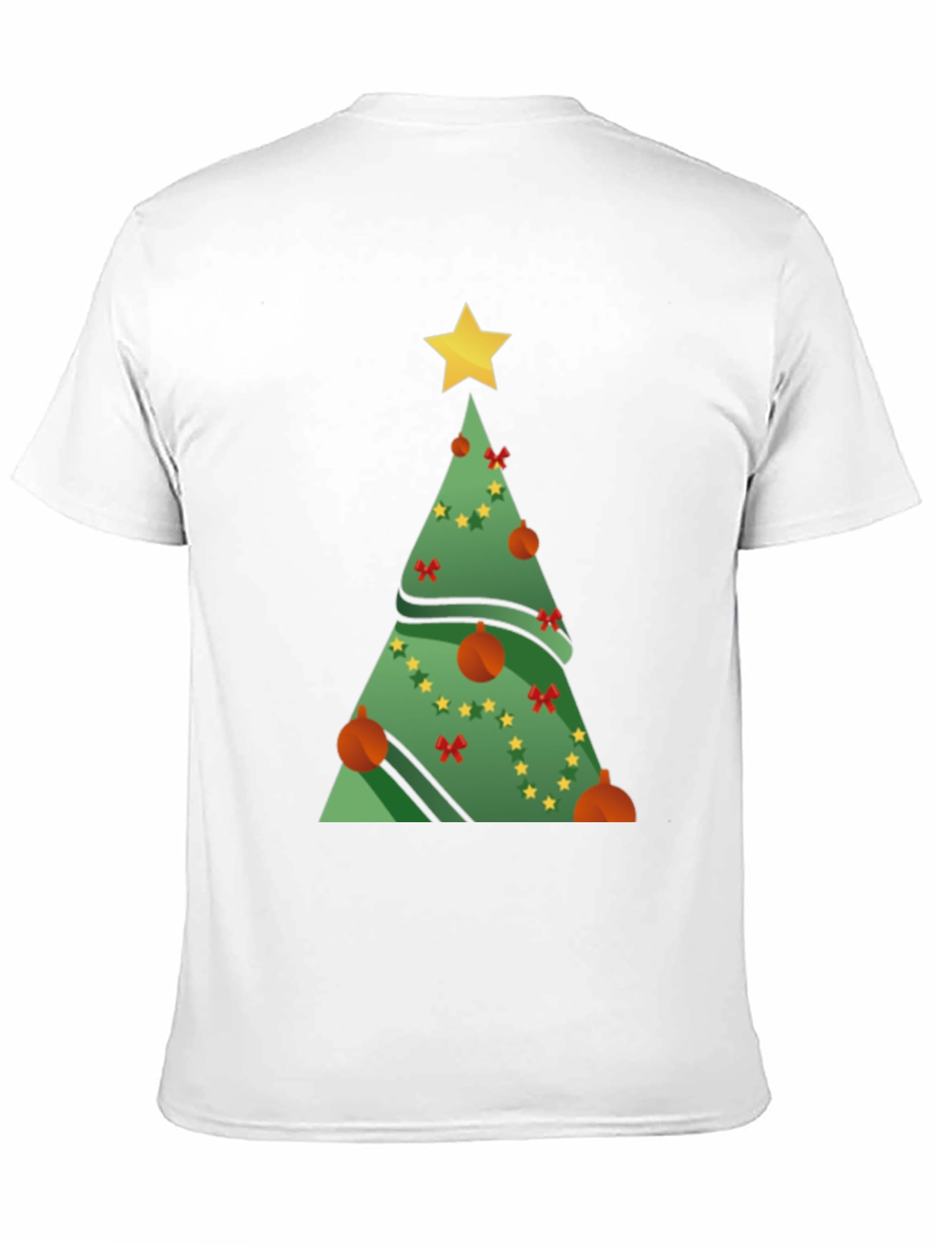 Camiseta Negra Árbol de Navidad Festivo