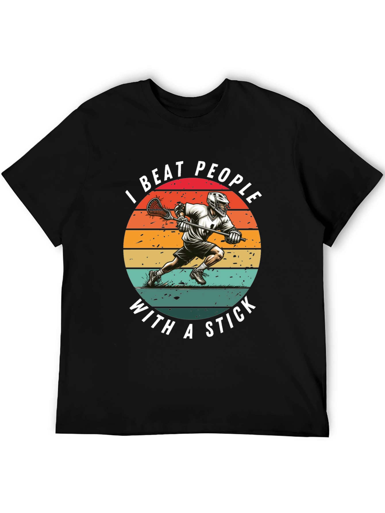 Camiseta Lacrosse: Golpeo a la Gente con un Palo
