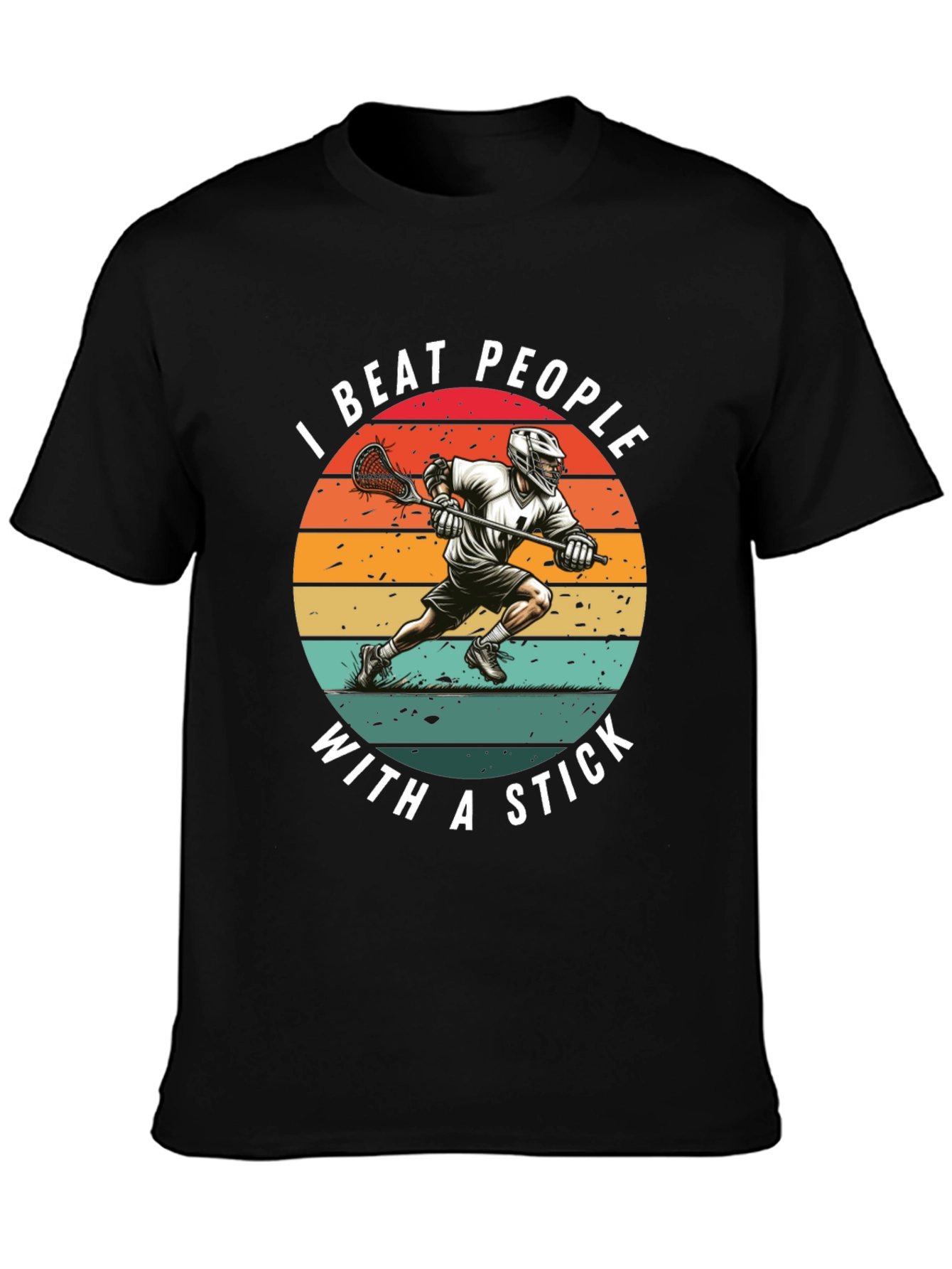 Camiseta Lacrosse: Golpeo a la Gente con un Palo