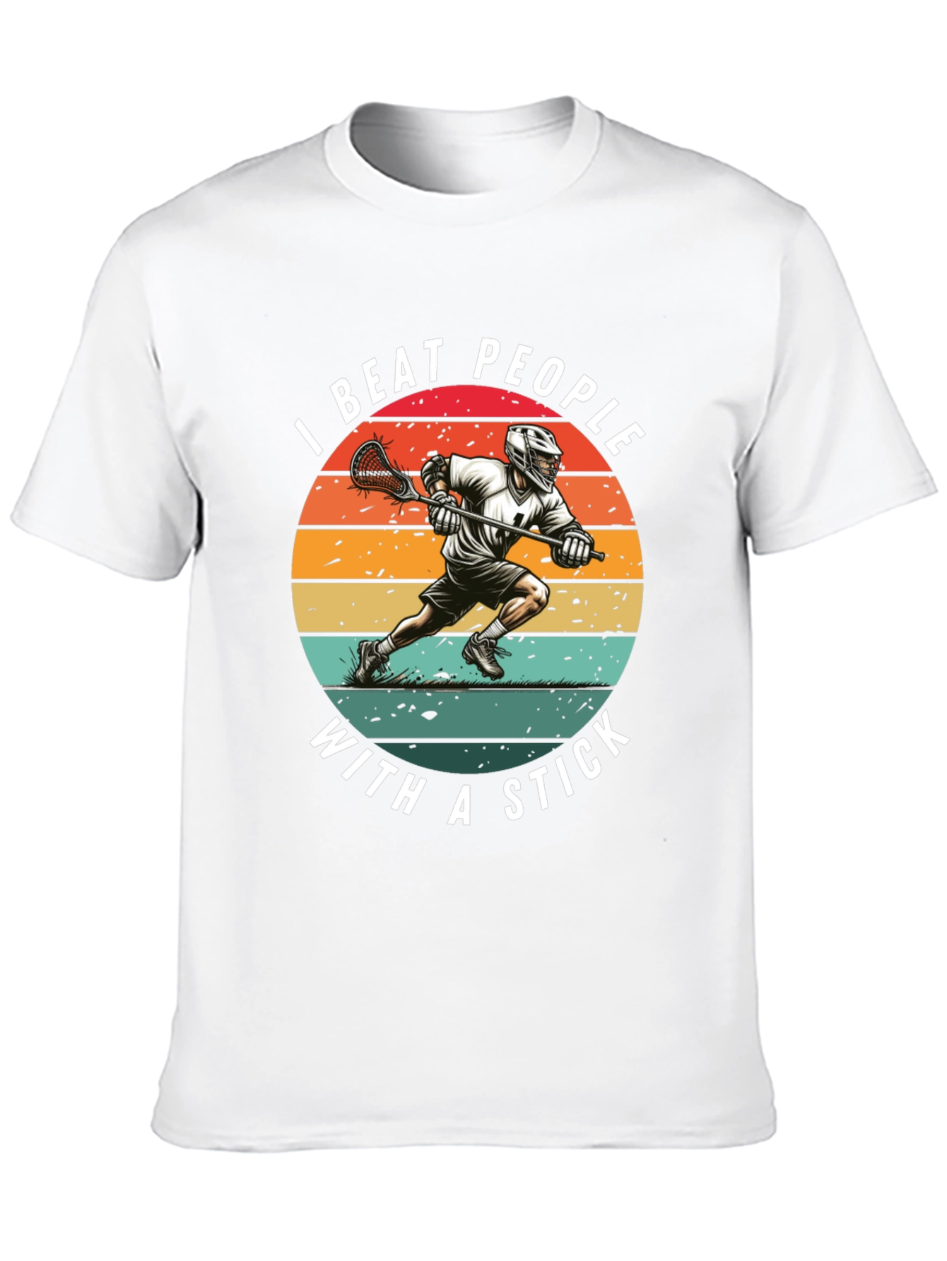 Camiseta Lacrosse: Golpeo a la Gente con un Palo