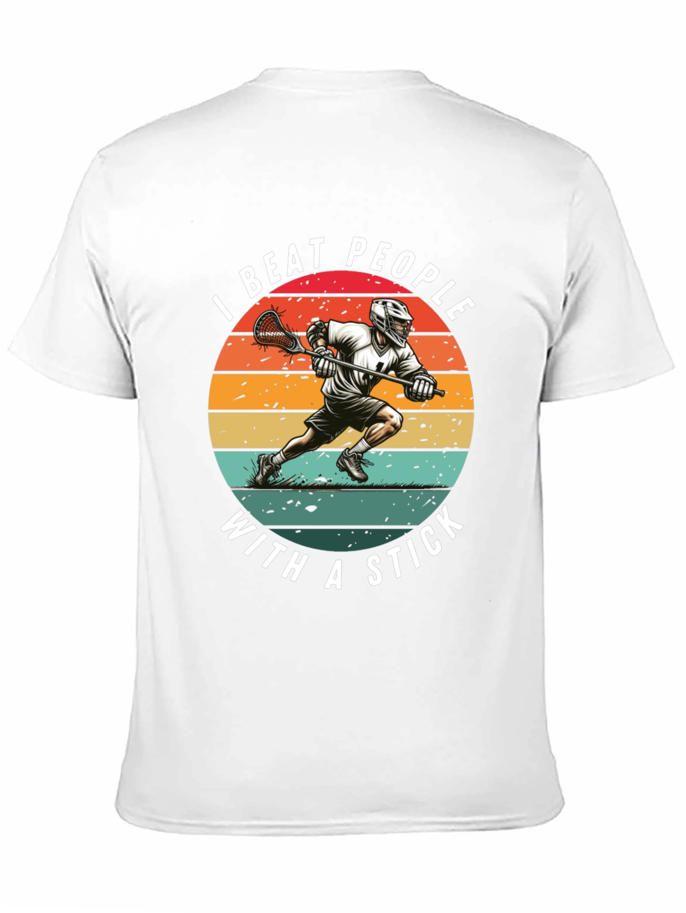 Camiseta Lacrosse: Golpeo a la Gente con un Palo