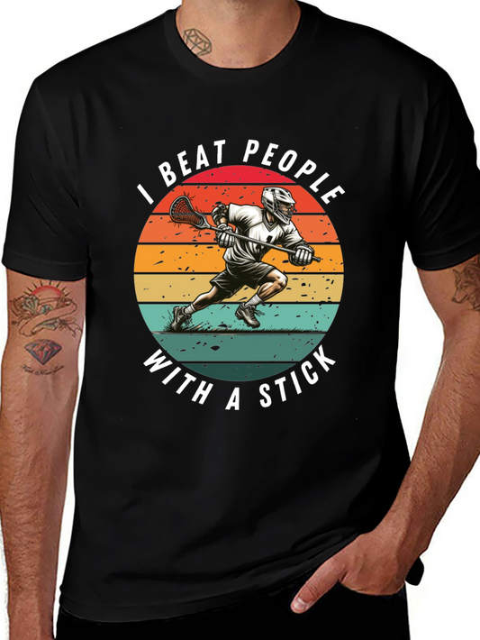 Camiseta Lacrosse: Golpeo a la Gente con un Palo