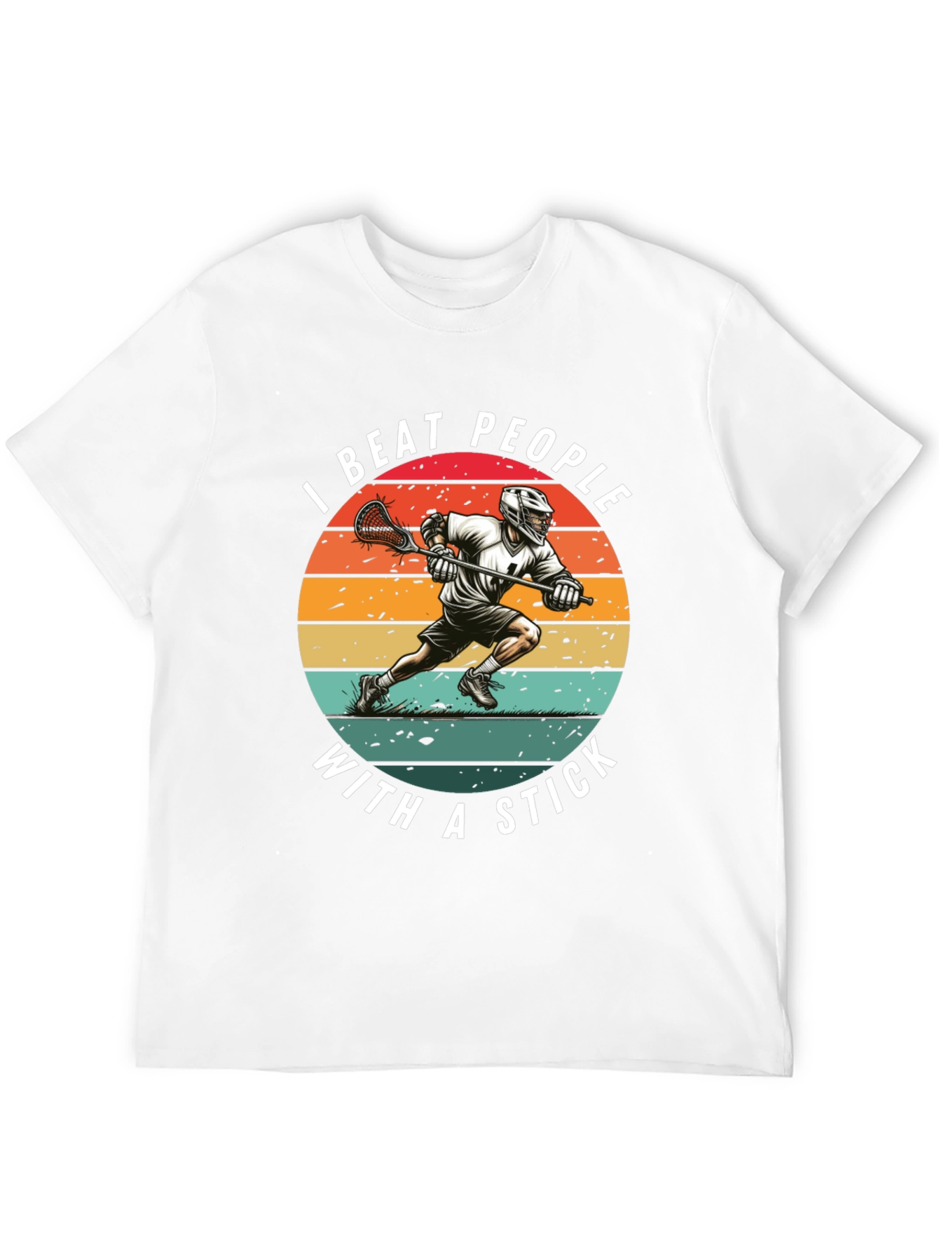 Camiseta Lacrosse: Golpeo a la Gente con un Palo