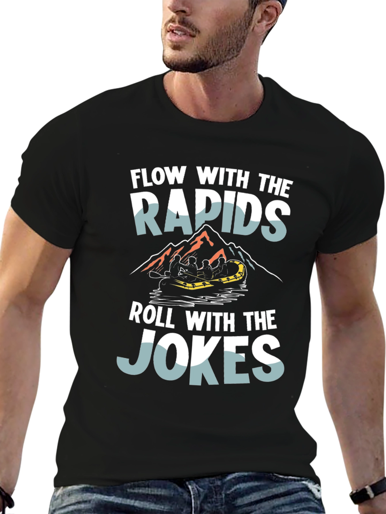 Camiseta Negra: Rápidos y Chistes