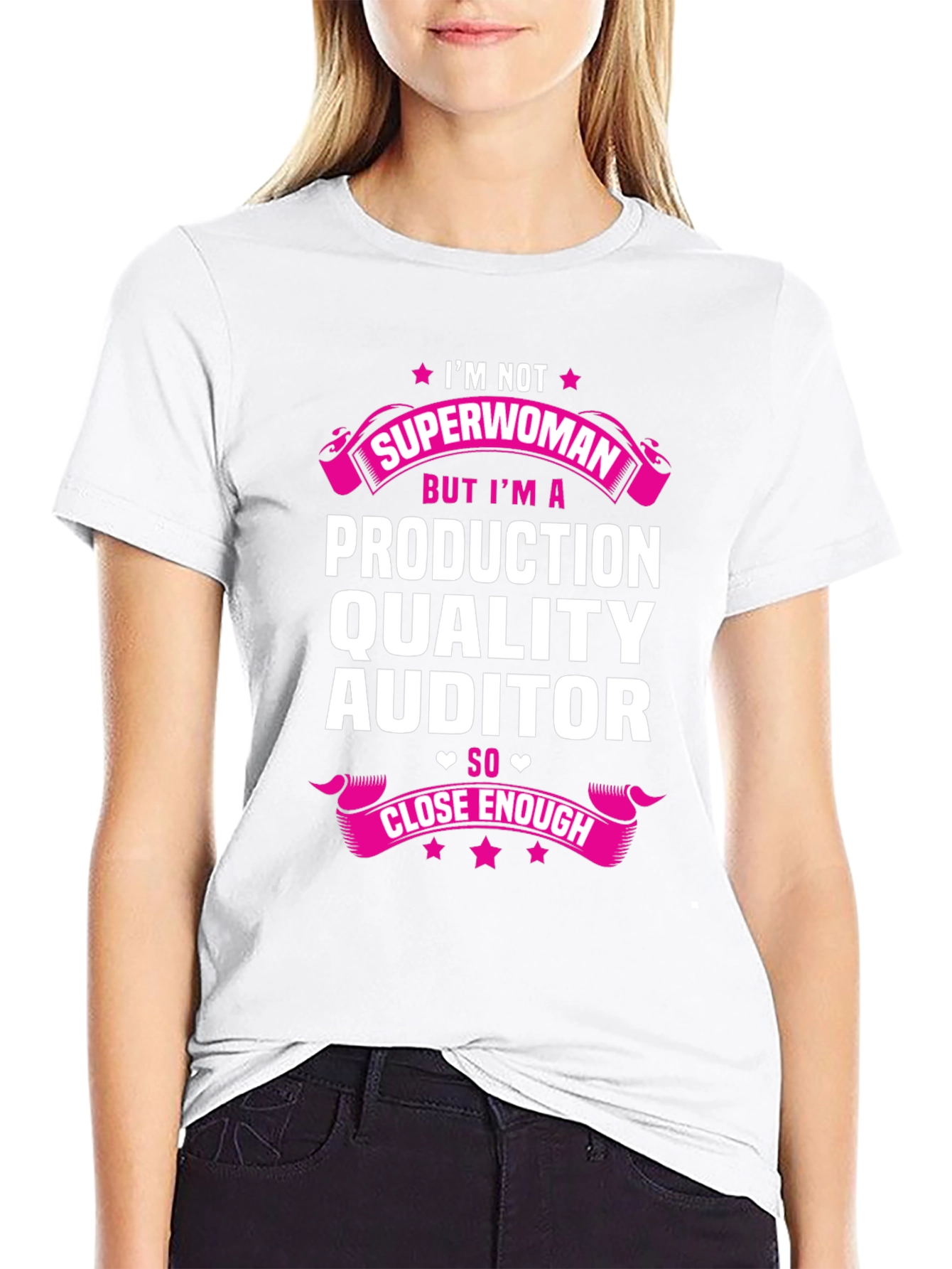 Camiseta Negra: Auditora de Calidad de Producción