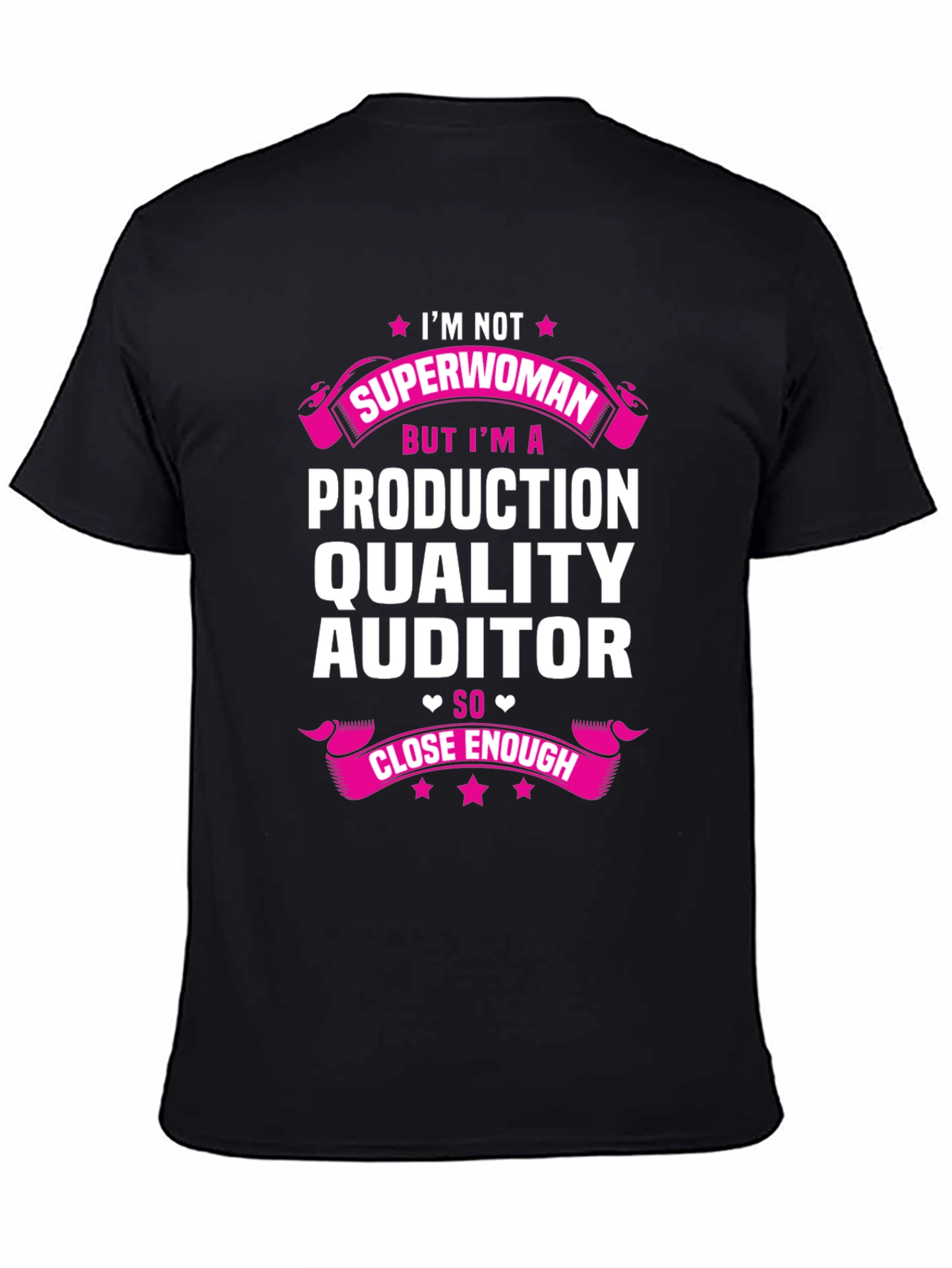 Camiseta Negra: Auditora de Calidad de Producción