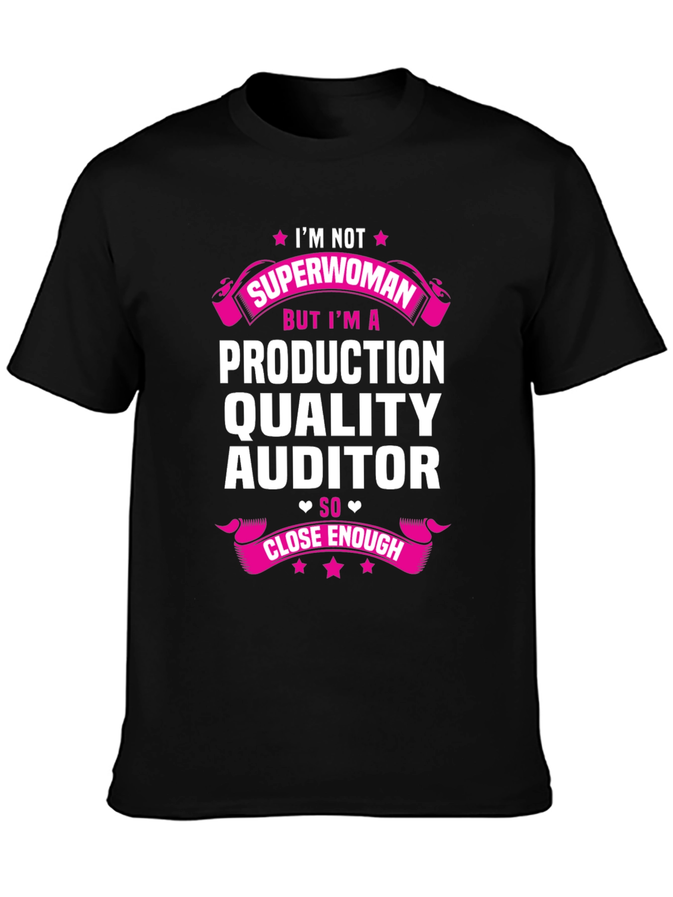 Camiseta Negra: Auditora de Calidad de Producción