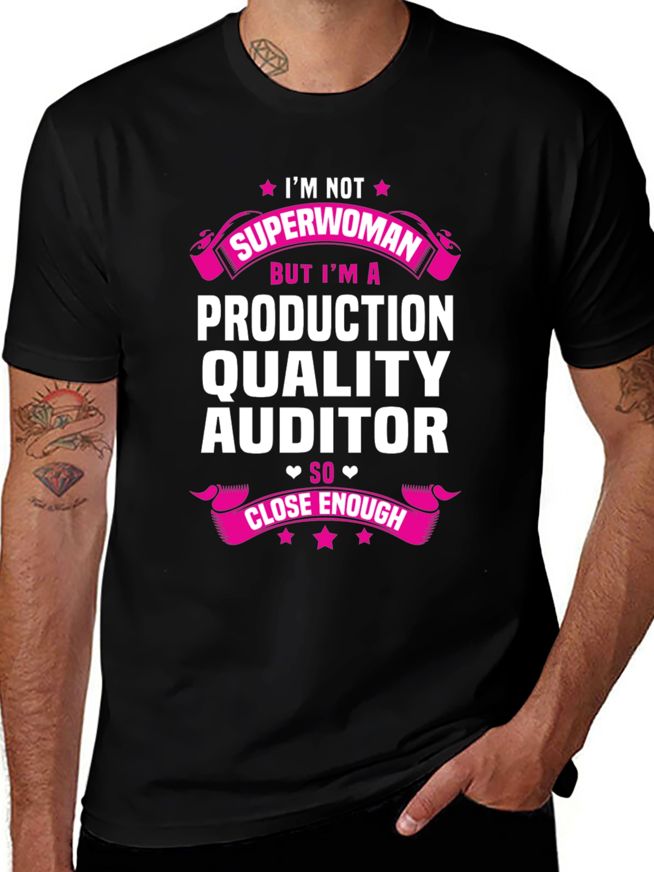 Camiseta Negra: Auditora de Calidad de Producción