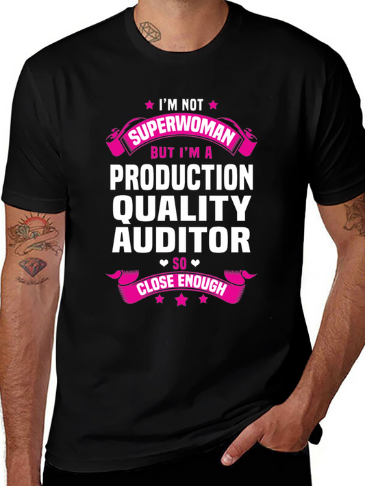 Camiseta Negra: Auditora de Calidad de Producción