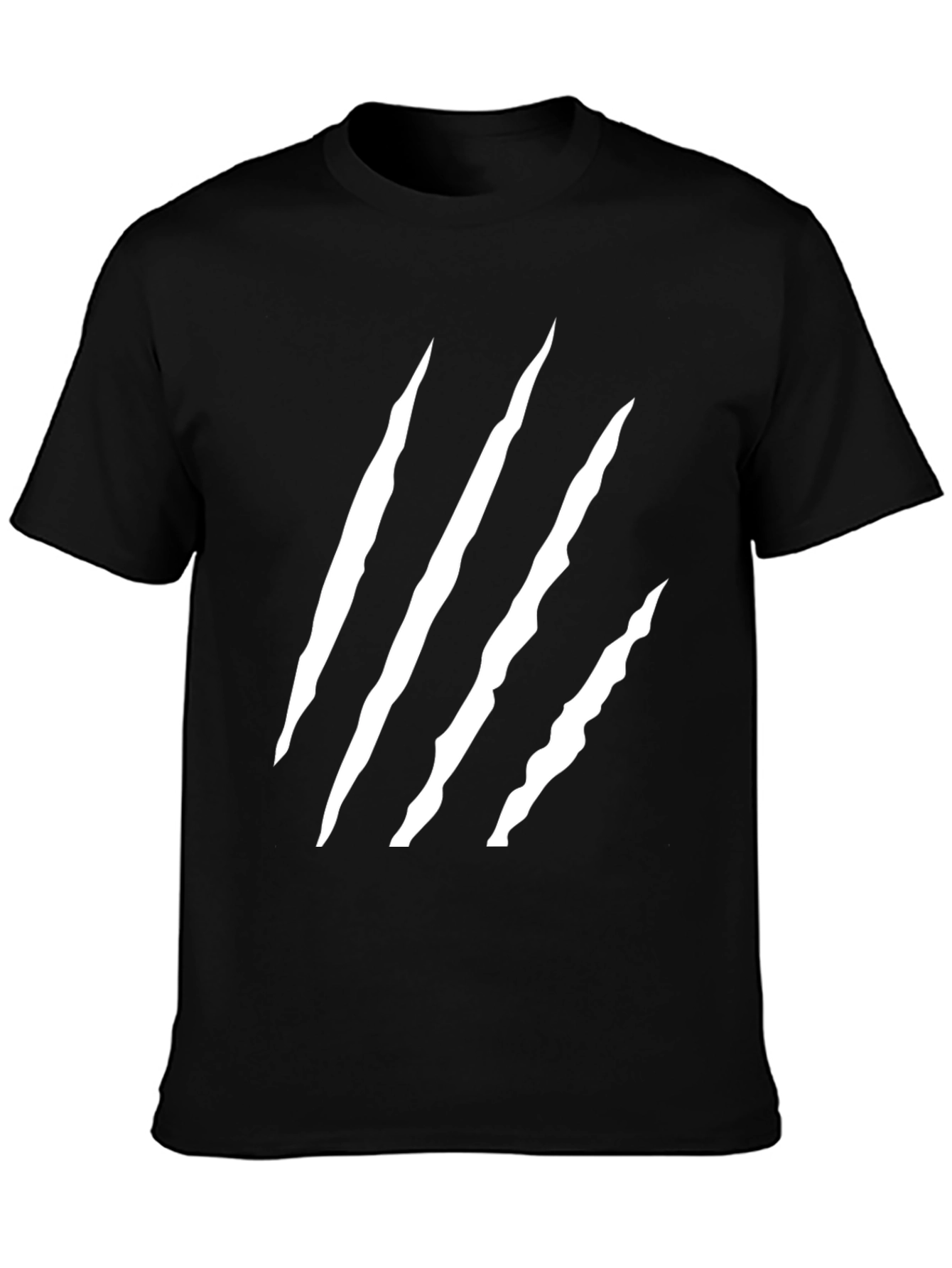 Camiseta Negra con Diseño de Garra Blanca
