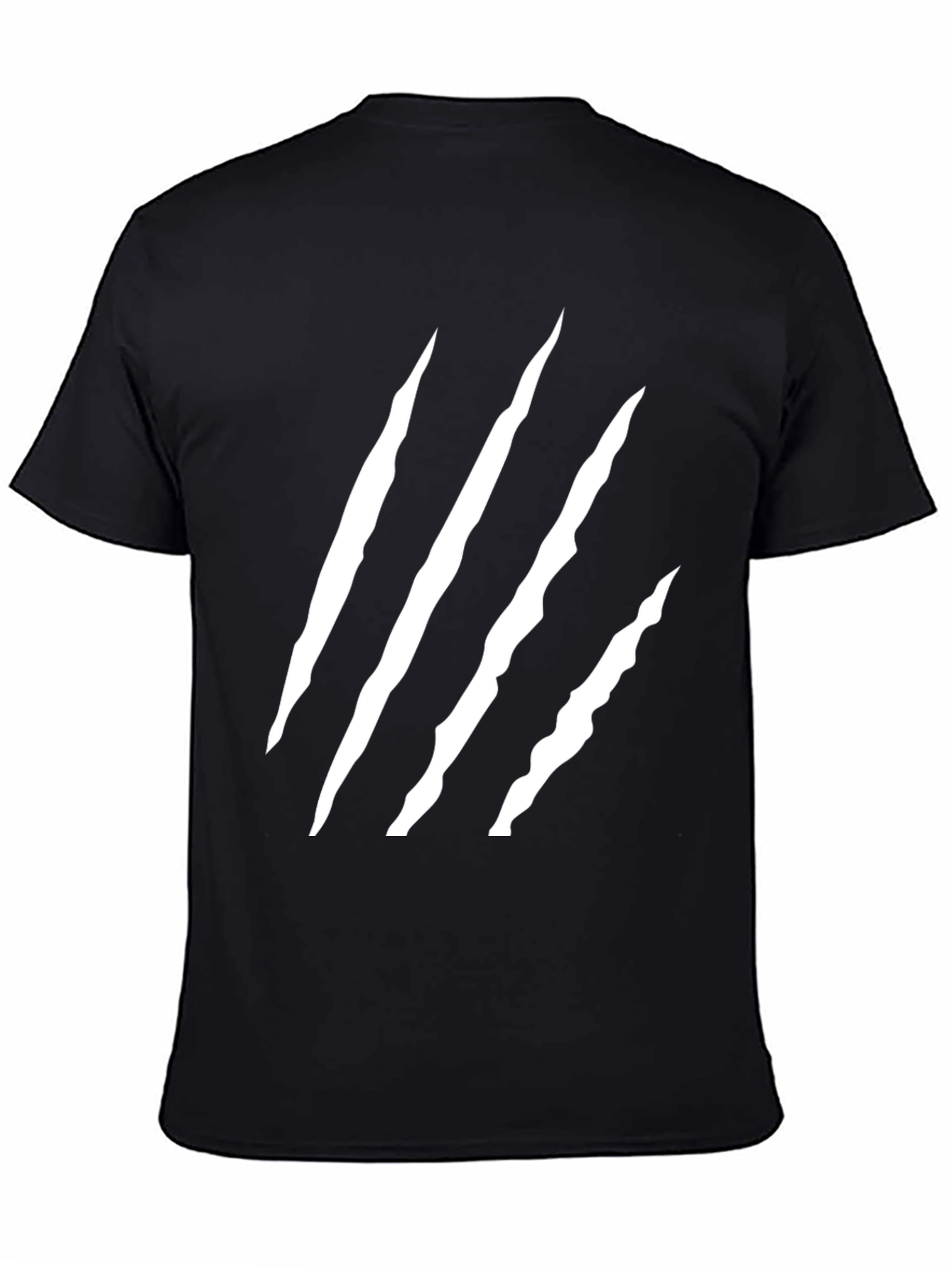 Camiseta Negra con Diseño de Garra Blanca