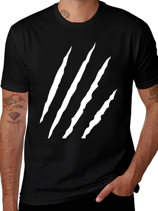 Camiseta Negra con Diseño de Garra Blanca
