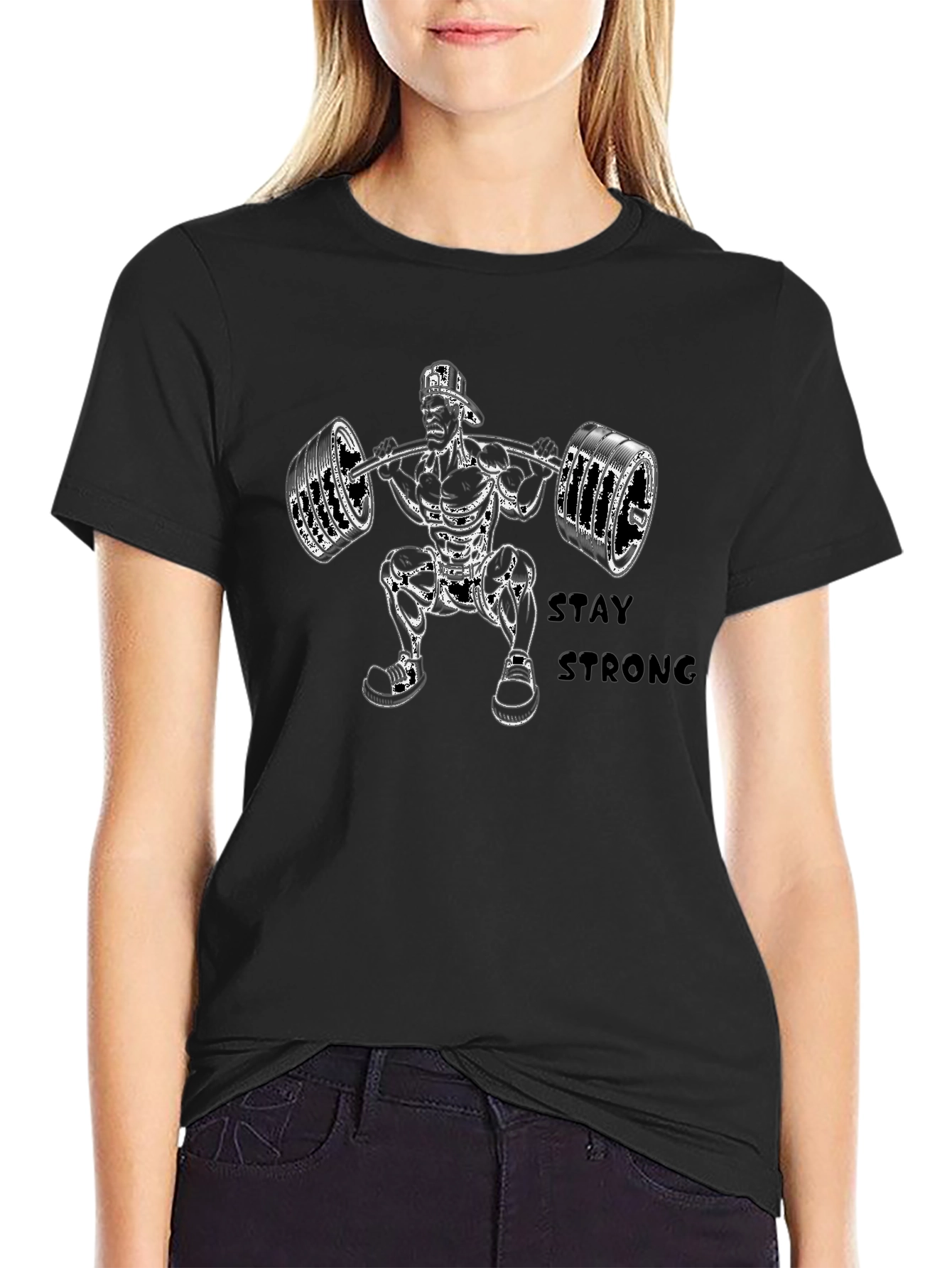 Camiseta Negra Stay Strong