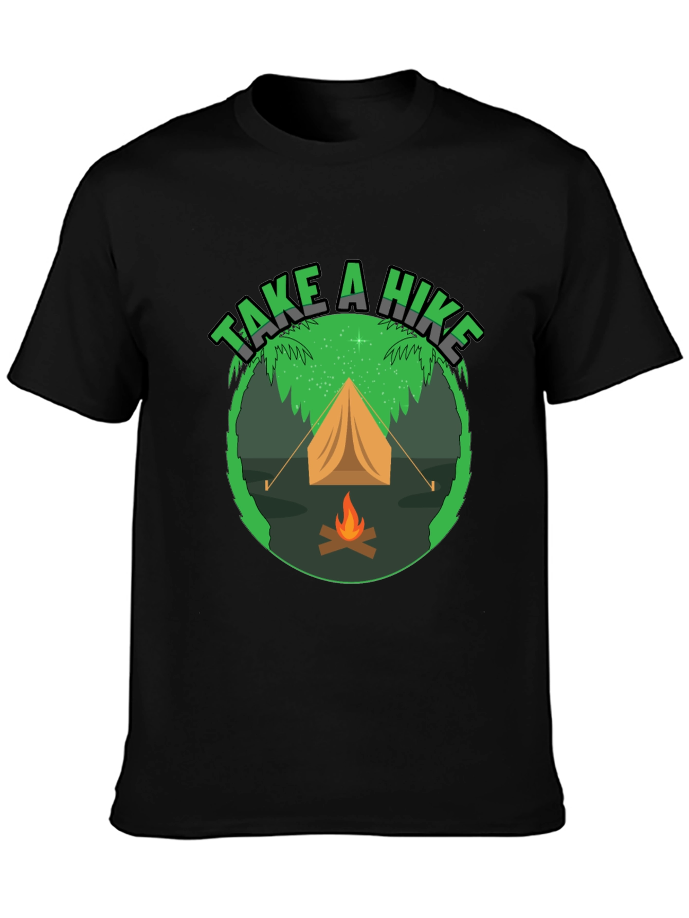 Camiseta Negra Take a Hike para Aventureros