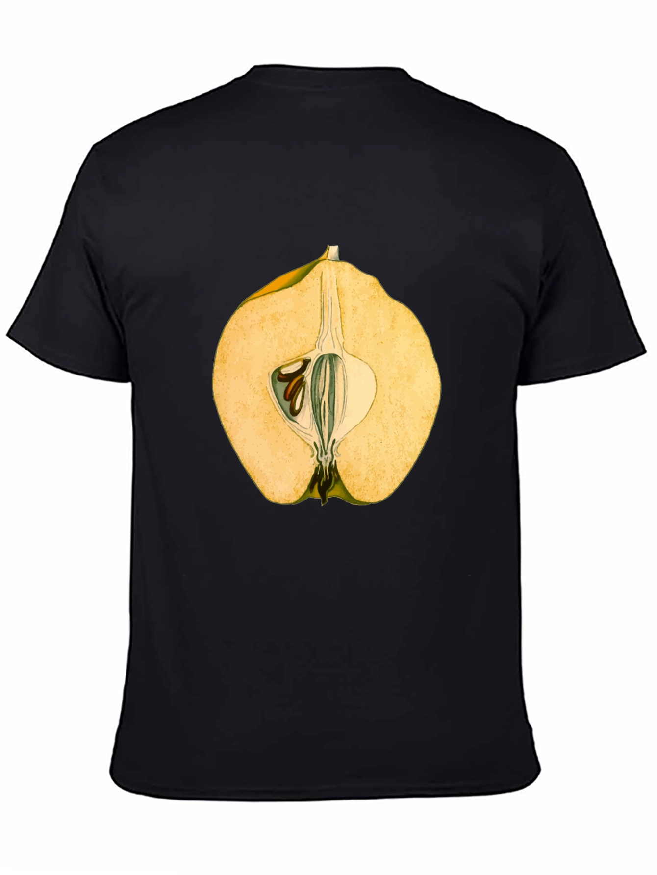 Camiseta Negra con Diseño de Fruta Exótica