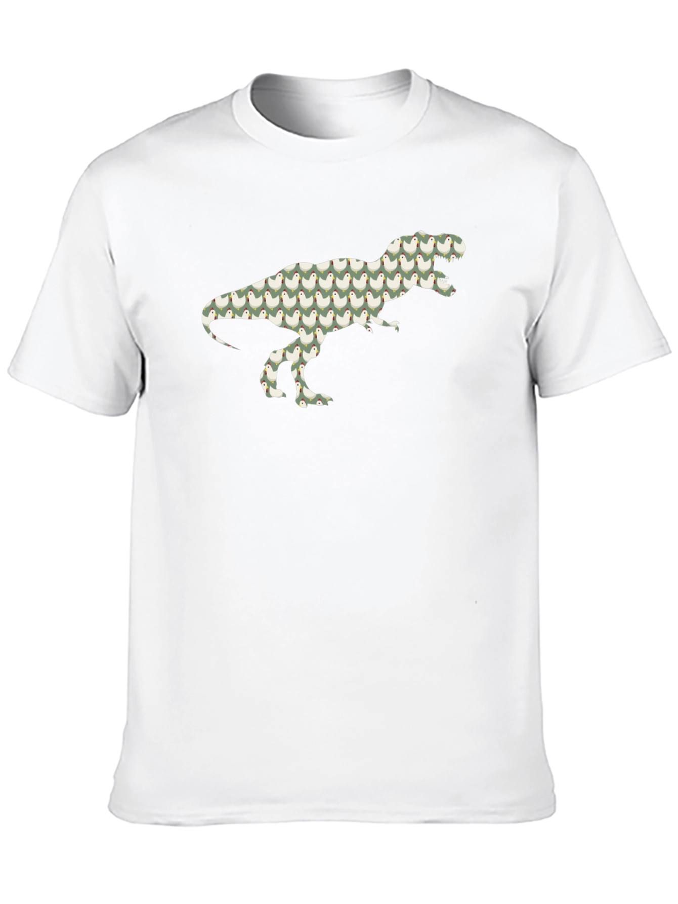 Camiseta Negra con Diseño de T-Rex de Pollitos