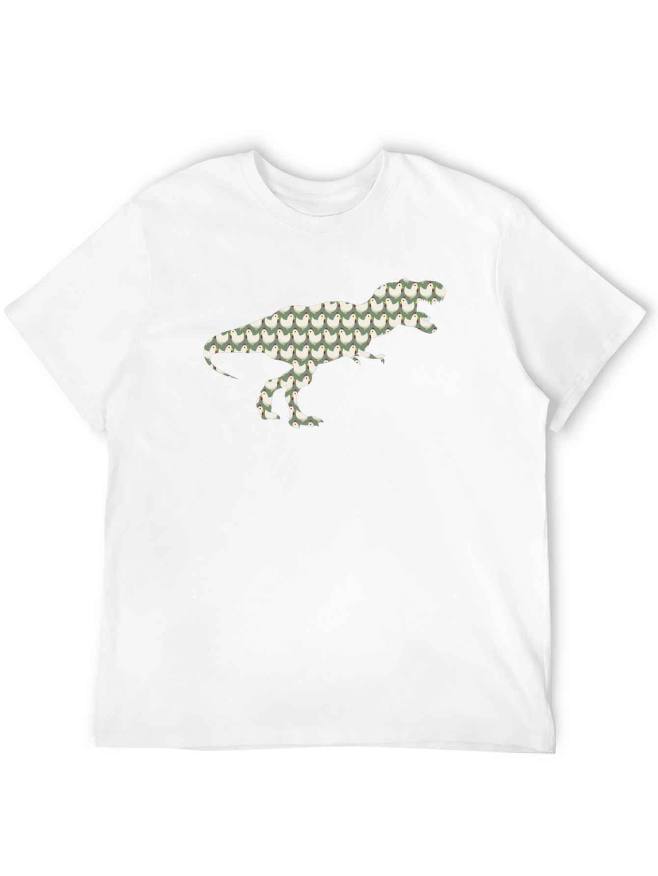 Camiseta Negra con Diseño de T-Rex de Pollitos