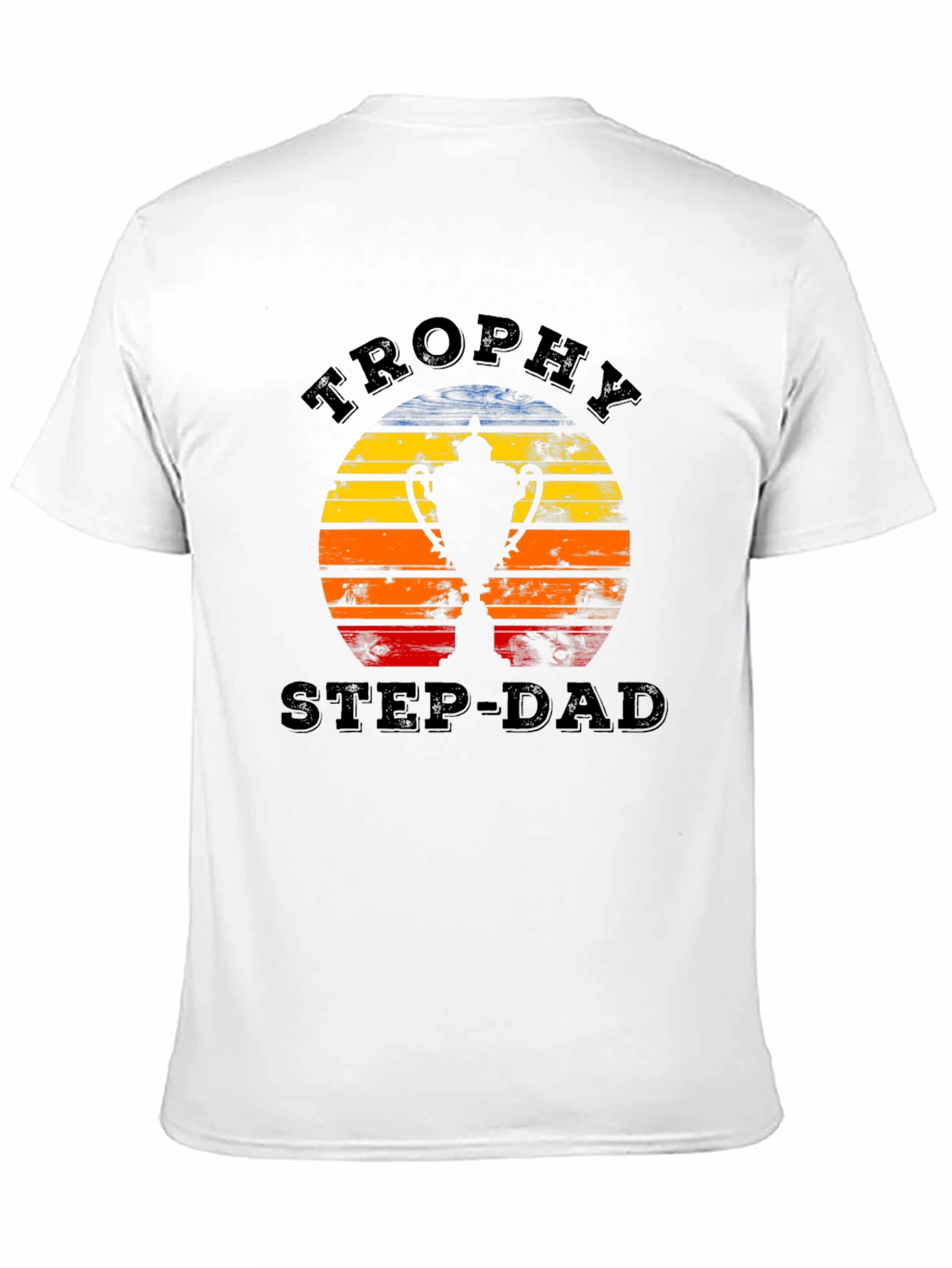 Camiseta Hombre Trophy Step-Dad Diseño Retro
