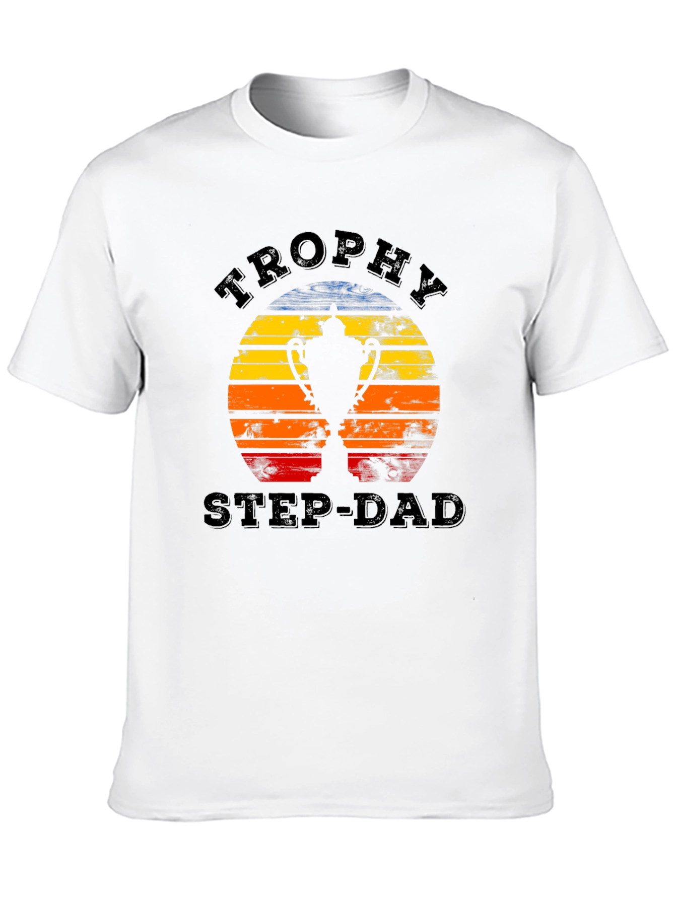 Camiseta Hombre Trophy Step-Dad Diseño Retro