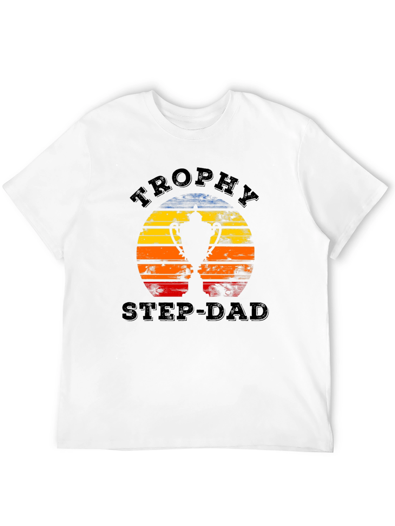 Camiseta Hombre Trophy Step-Dad Diseño Retro