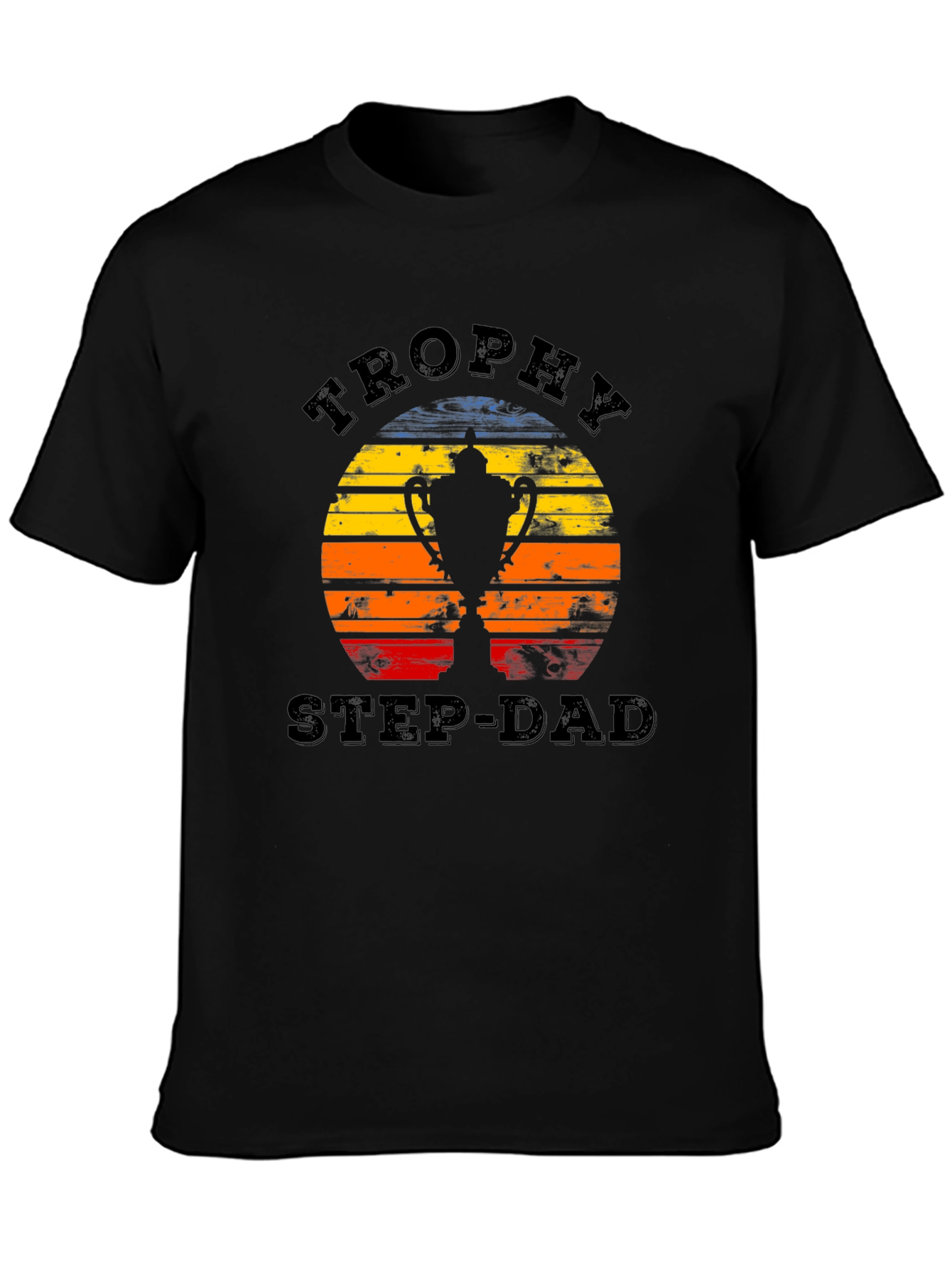 Camiseta Hombre Trophy Step-Dad Diseño Retro
