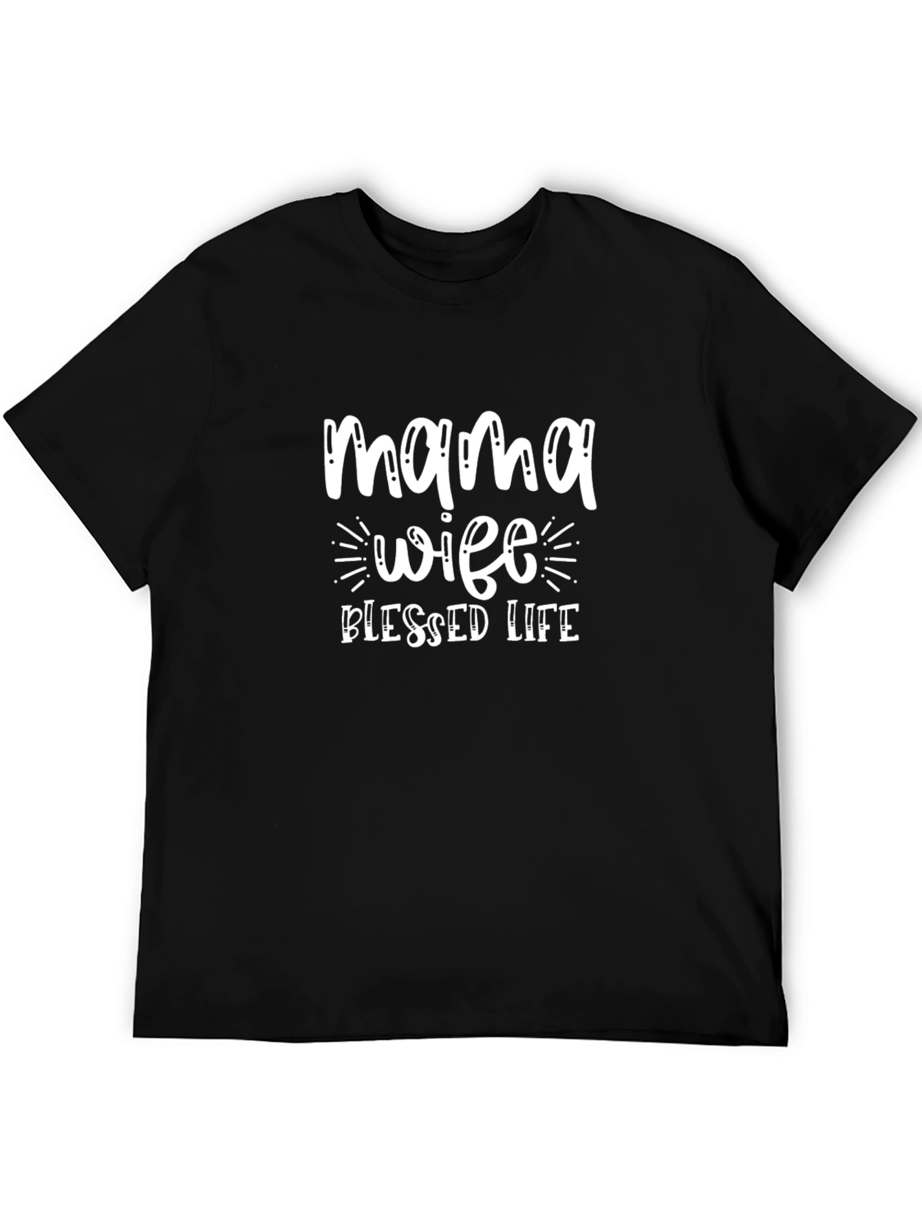 Camiseta Negra: Mamá Esposa Vida Bendecida